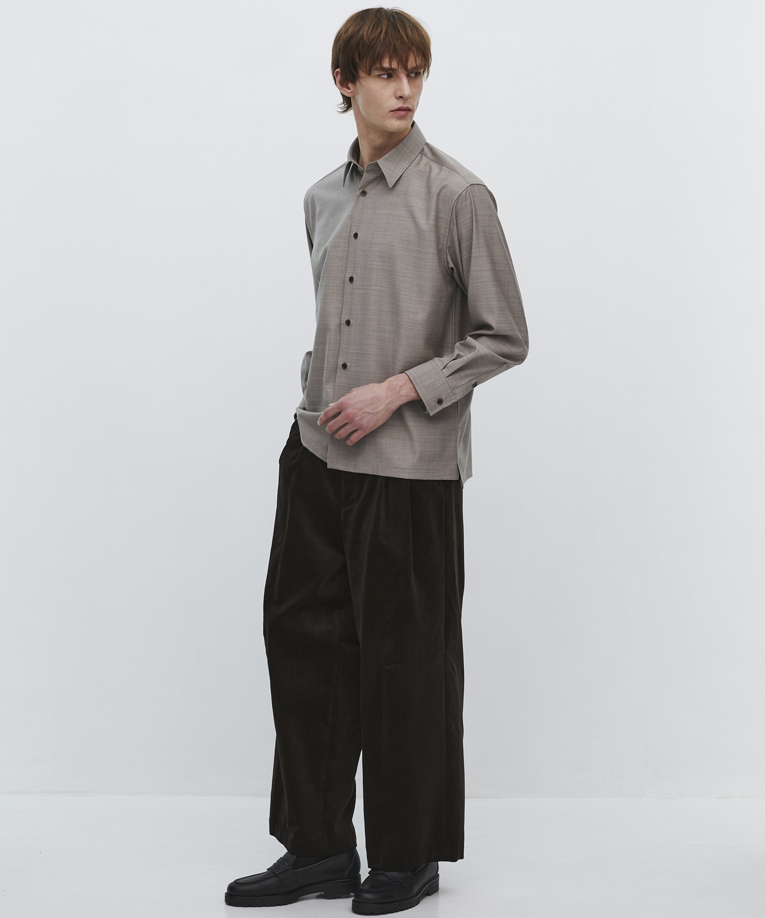 〈2026SS｜残りわずか｜再入荷なし〉SUPER 140's SCALE OFF WOOL シャツ