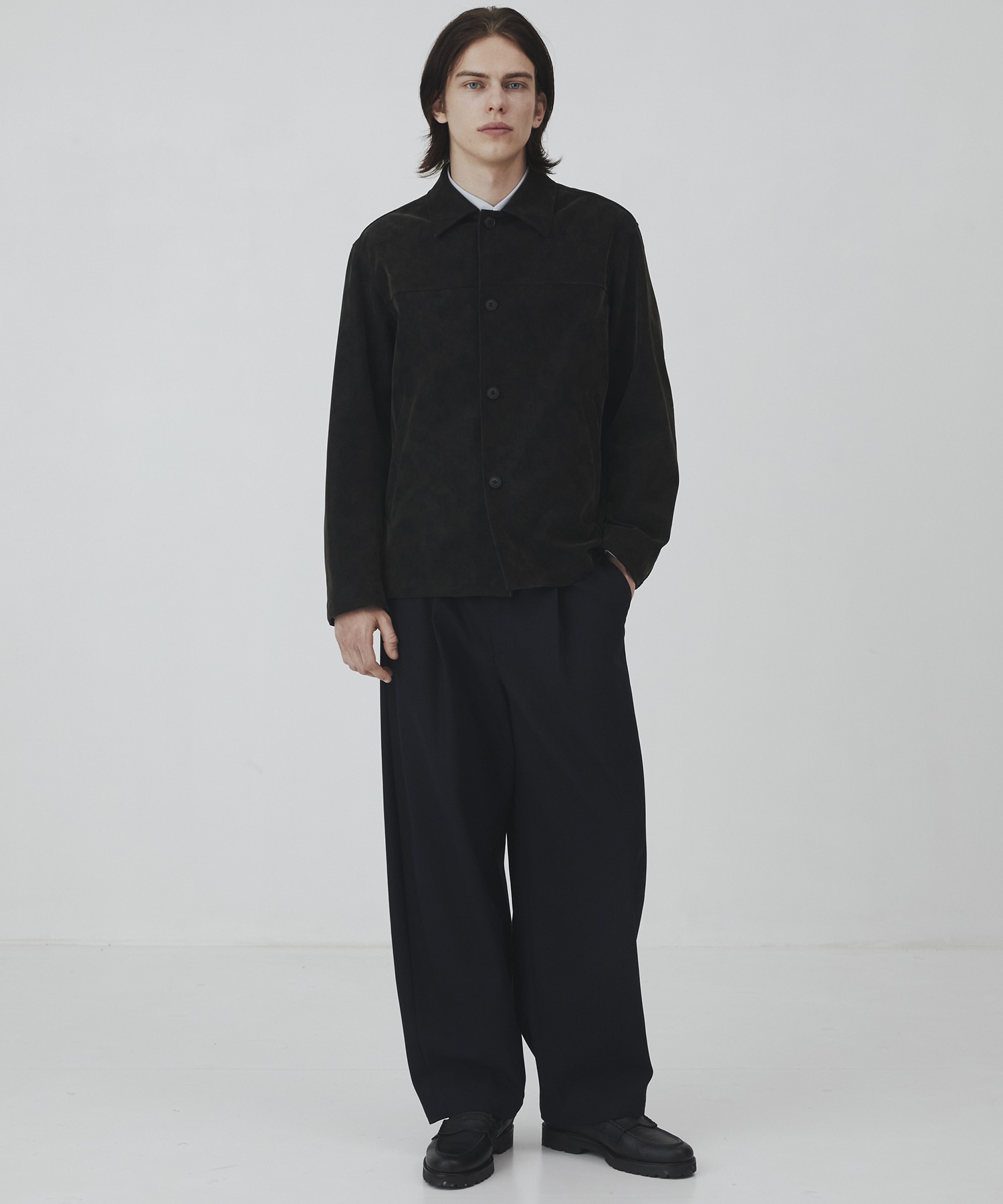 〈2026SS〉フロッキースエード カバーオール