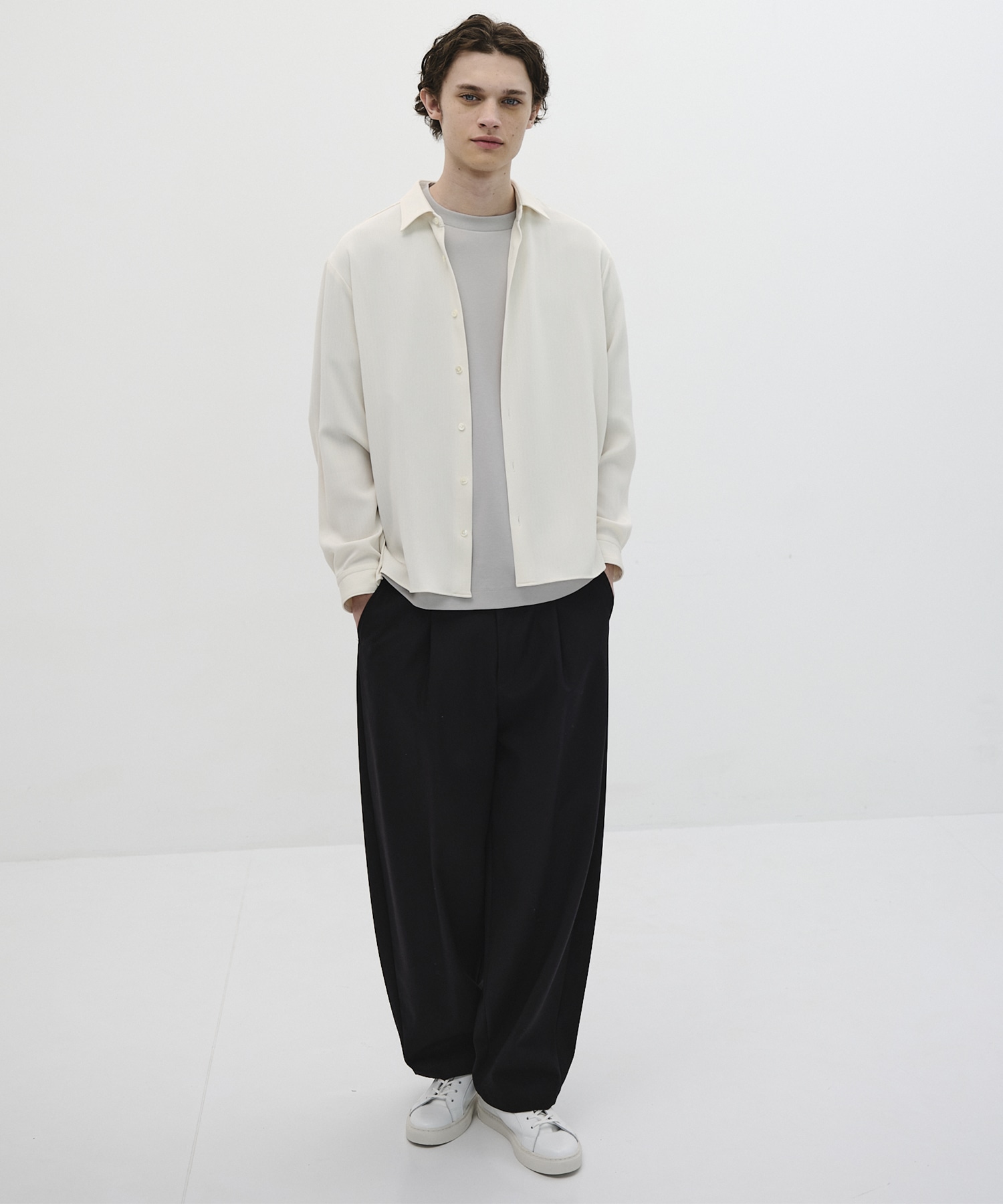 COLD DRY PLEATS ロングスリーブシャツ