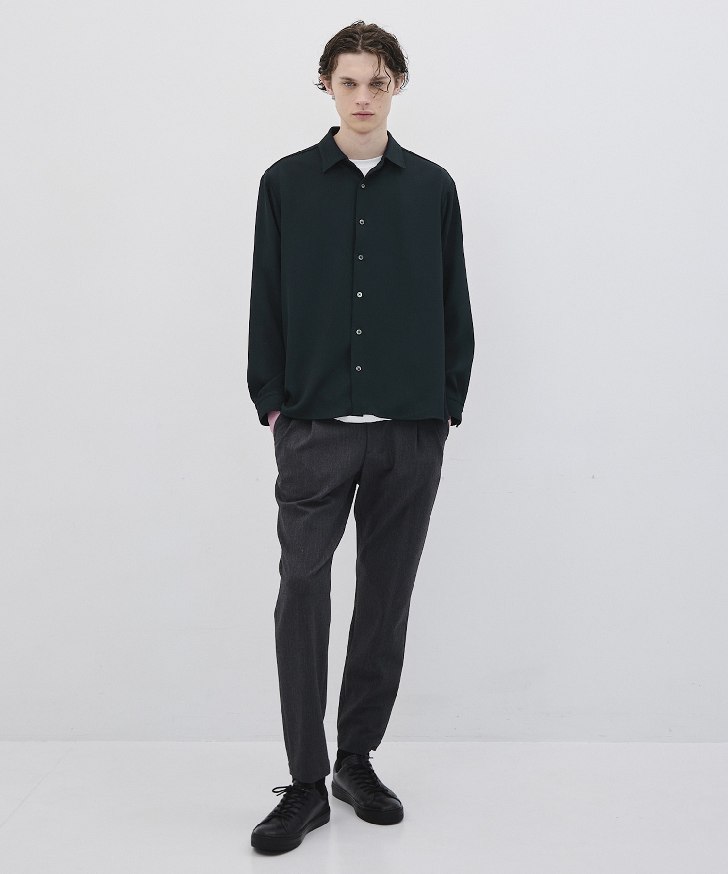 COLD DRY PLEATS ロングスリーブシャツ