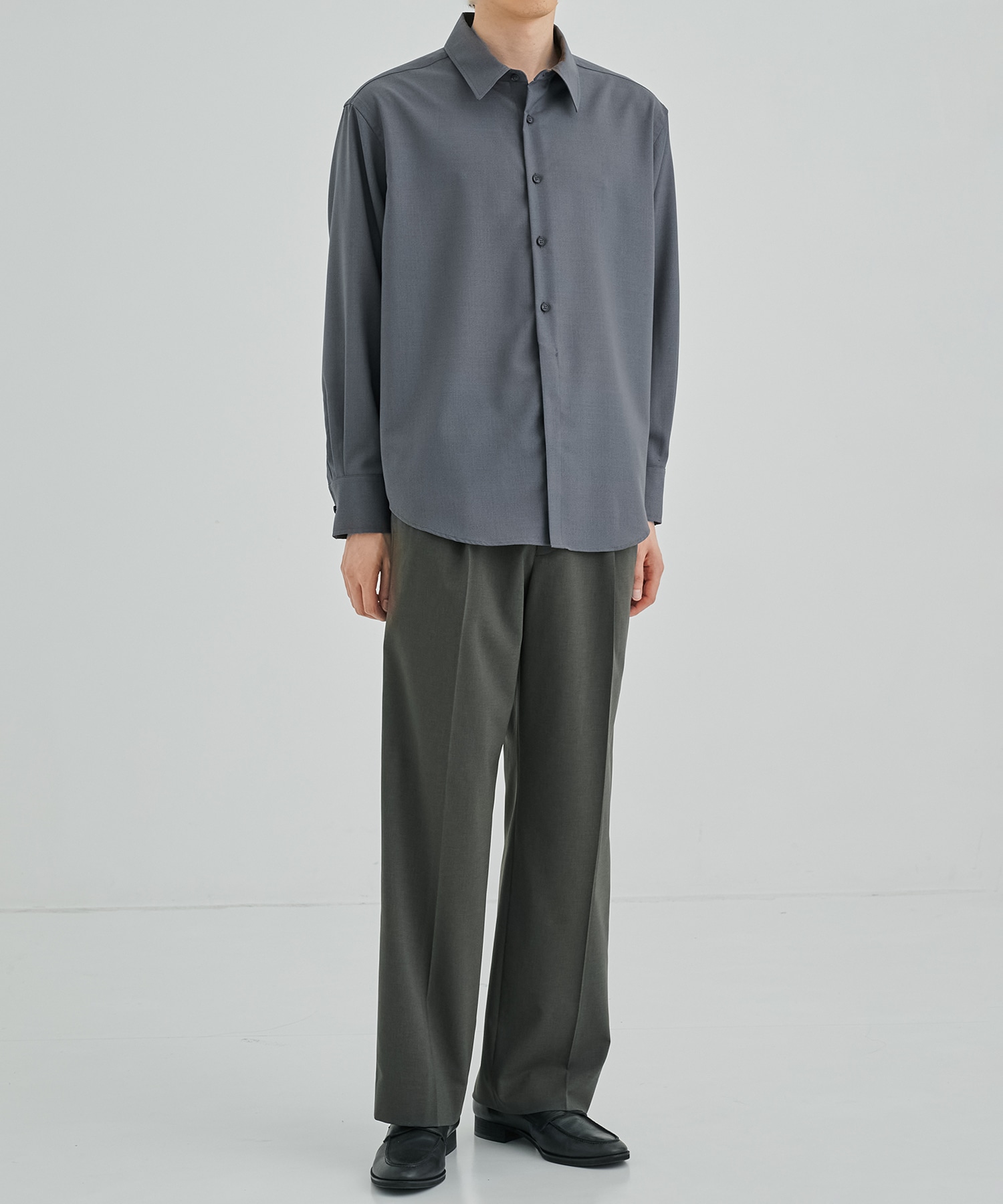 SUMMER WOOL ロングスリーブシャツ