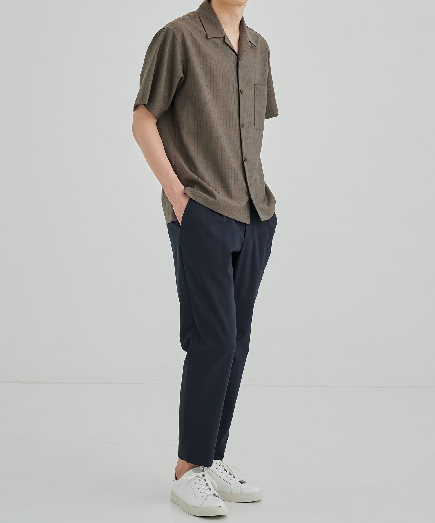 SUMMER WOOL オープンカラーシャツ