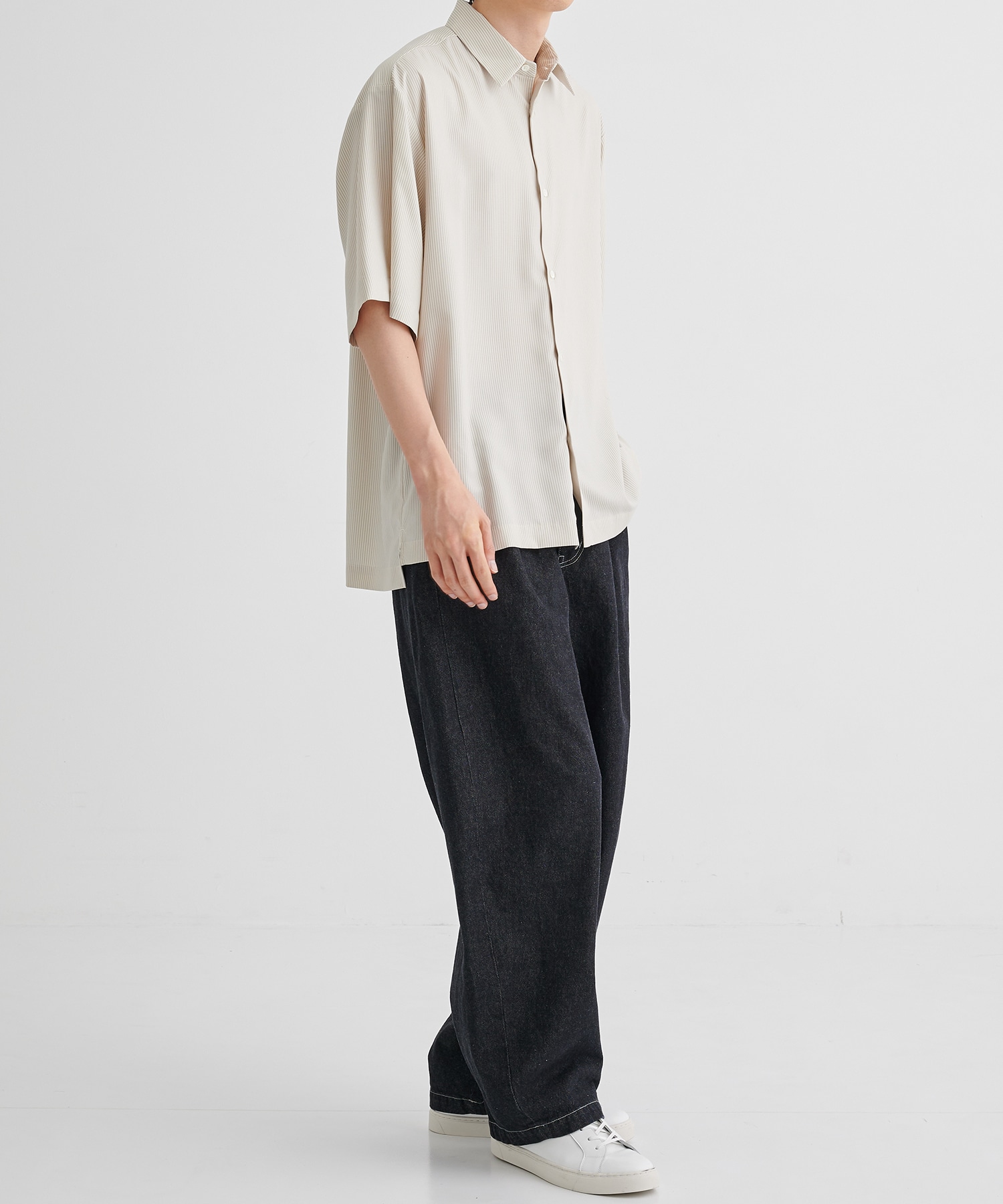 【WEB限定 先行予約】DRY RAYON ストライプショートスリーブシャツ