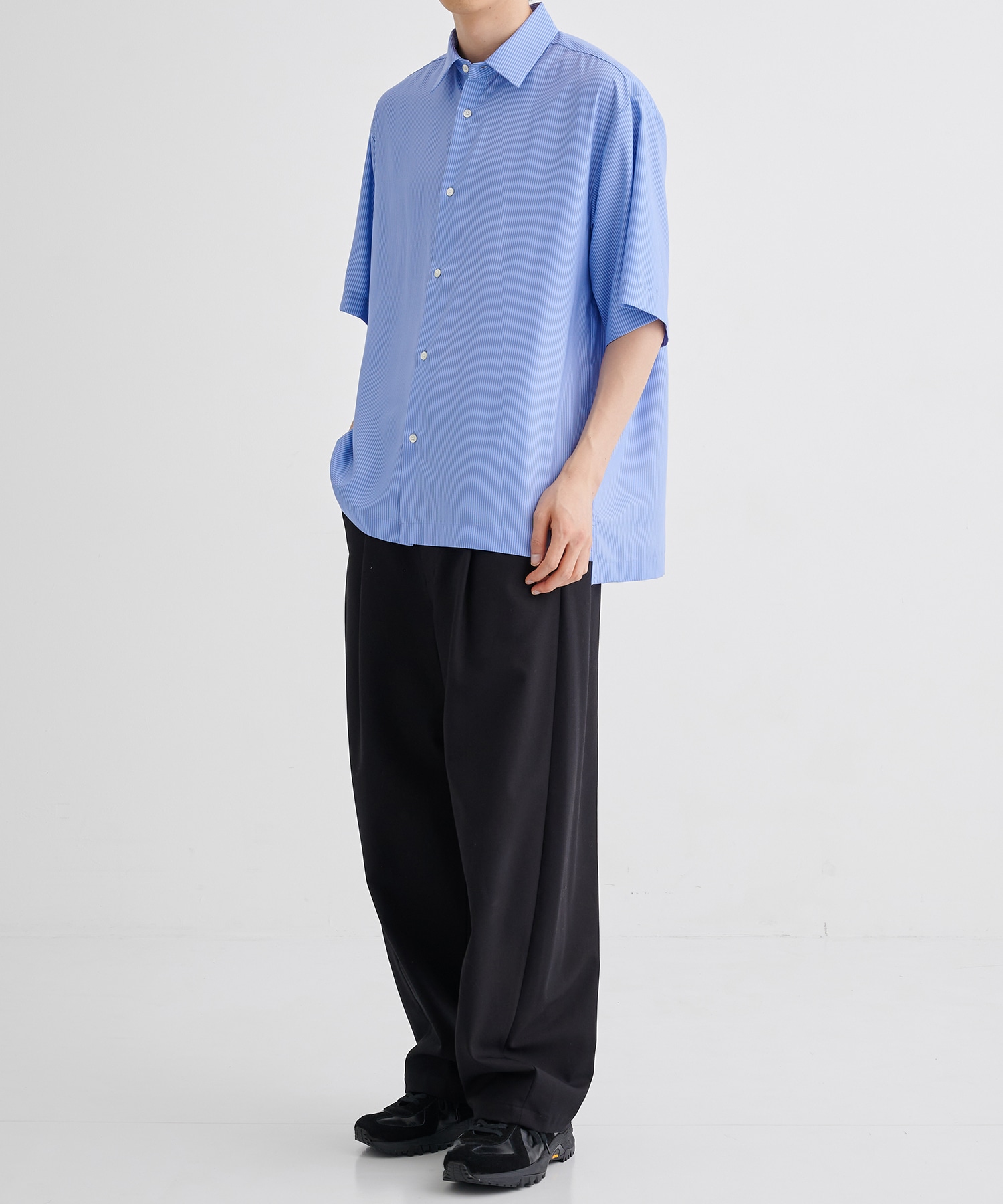 【WEB限定 先行予約】DRY RAYON ストライプショートスリーブシャツ