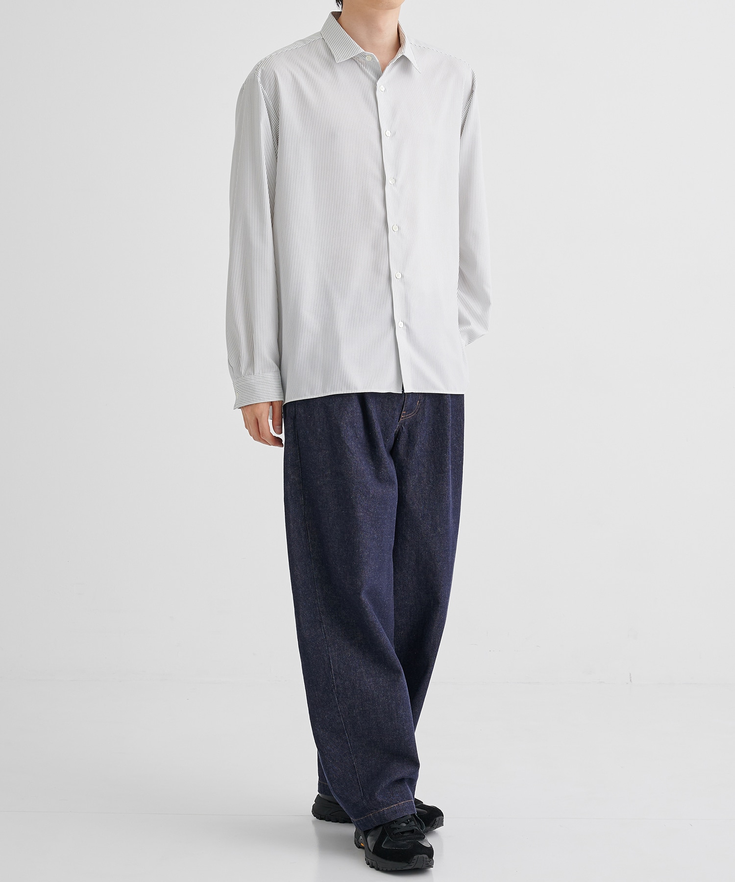 【WEB限定 先行予約】DRY RAYON ストライプリラックスシャツ