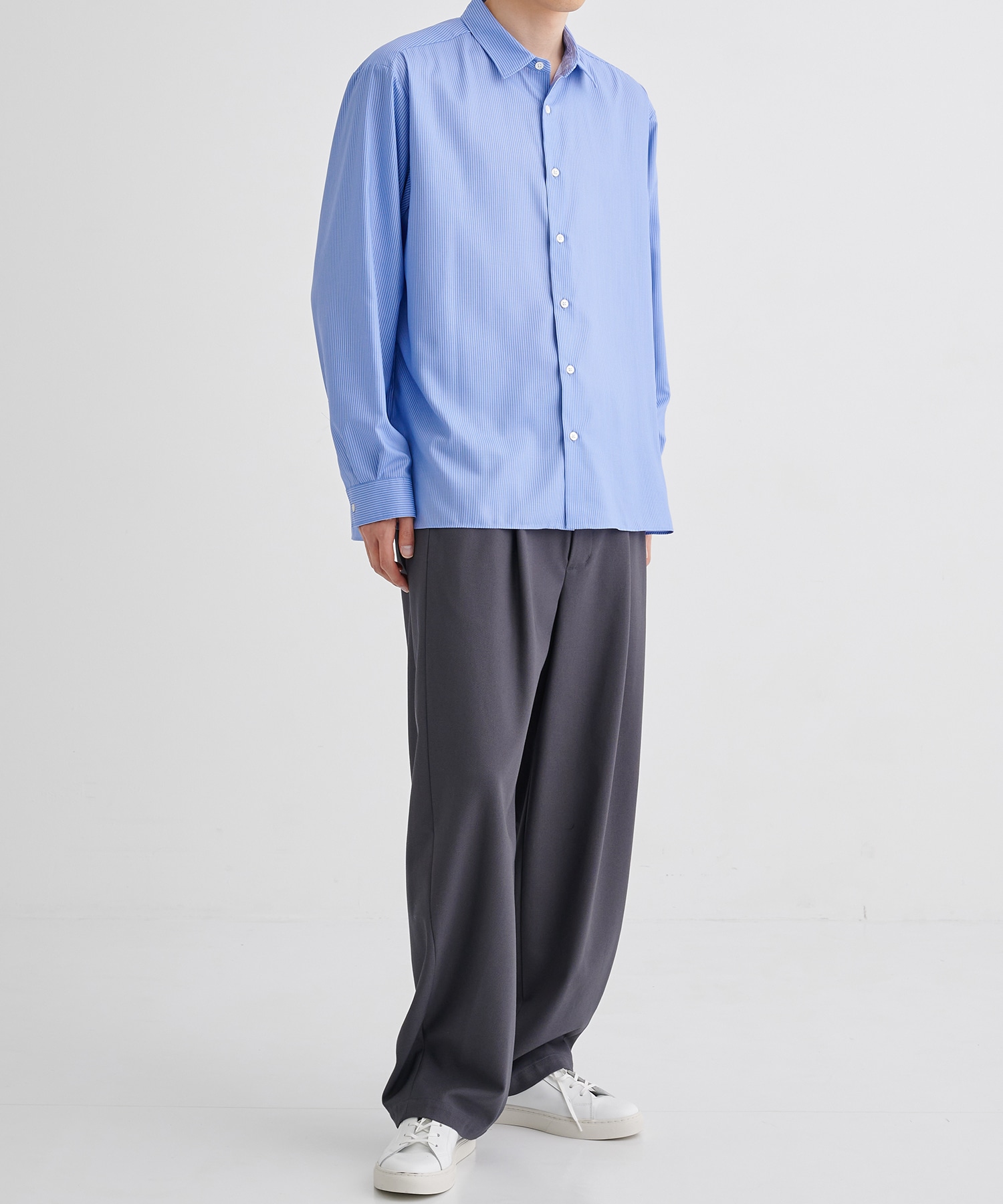 【WEB限定 先行予約】DRY RAYON ストライプリラックスシャツ