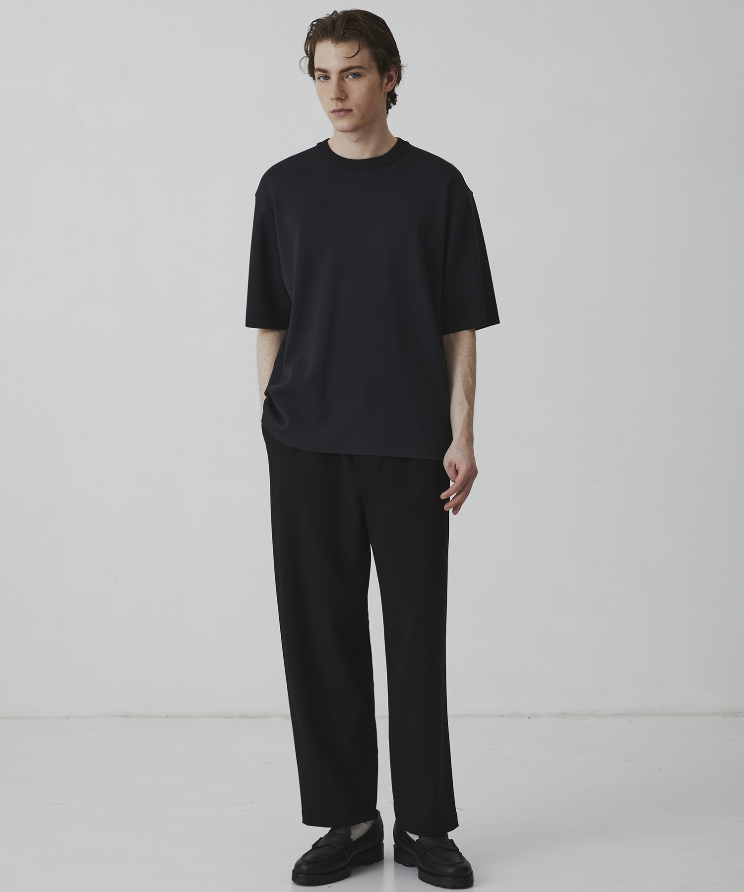 18G サーブルストレッチクルーネックニットTEE