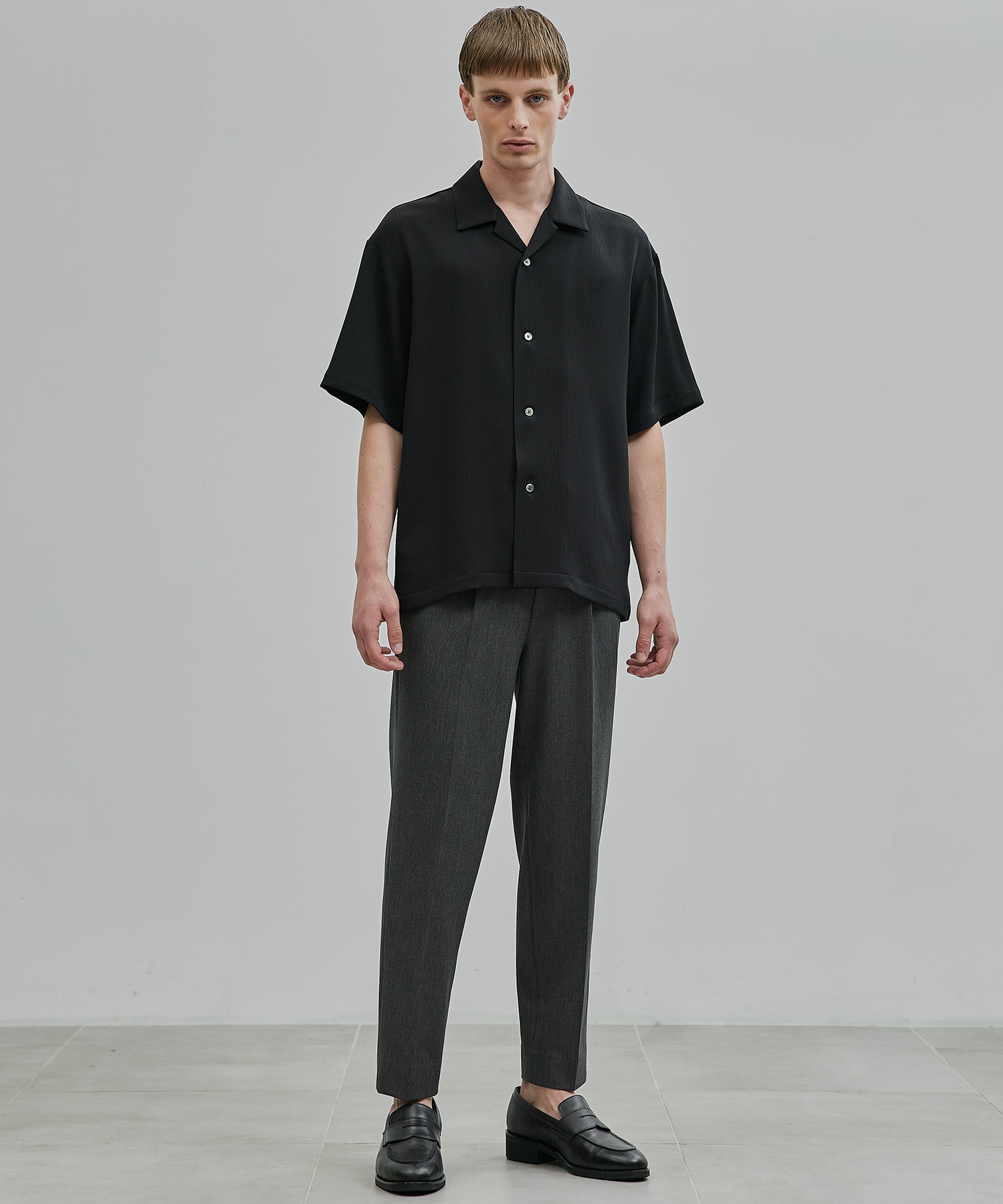COLD DRY PLEATS オープンカラーシャツ