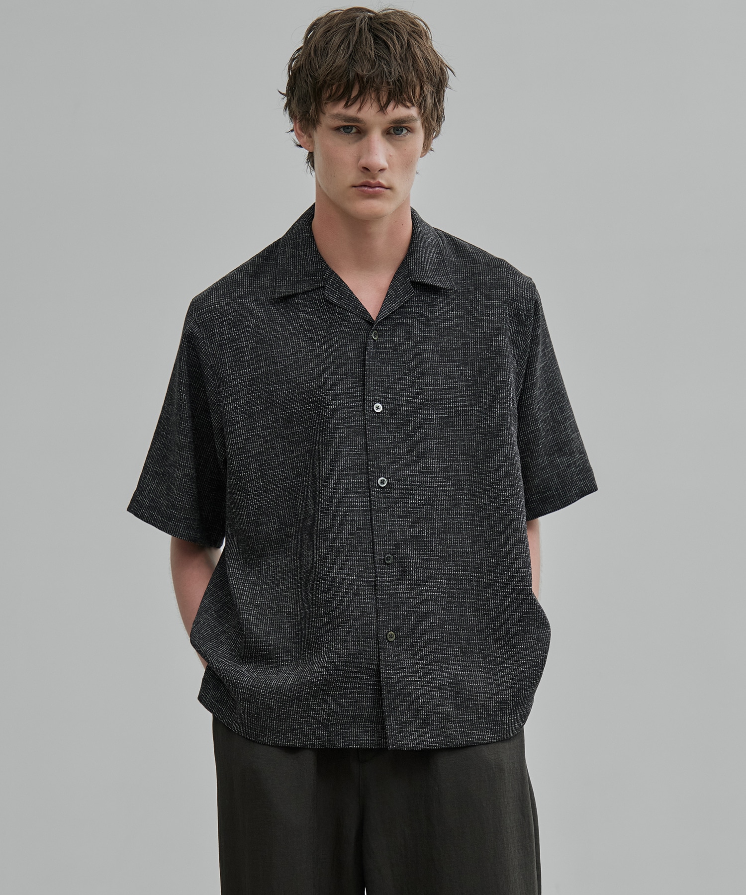 〈新発売〉SUMMER TWEED オープンカラーシャツ