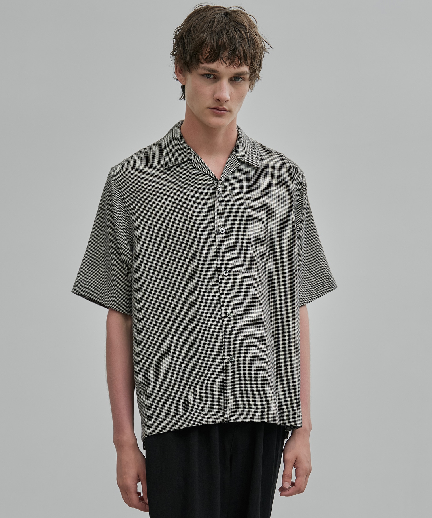 〈新発売〉SUMMER TWEED オープンカラーシャツ