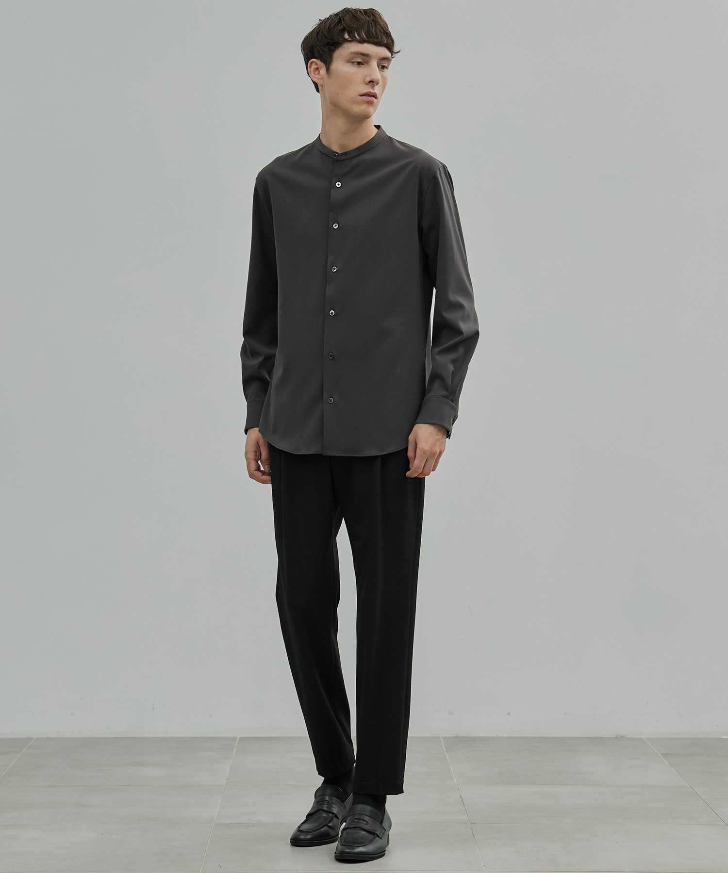 〈新発売〉Dry Twist バンドカラーシャツ