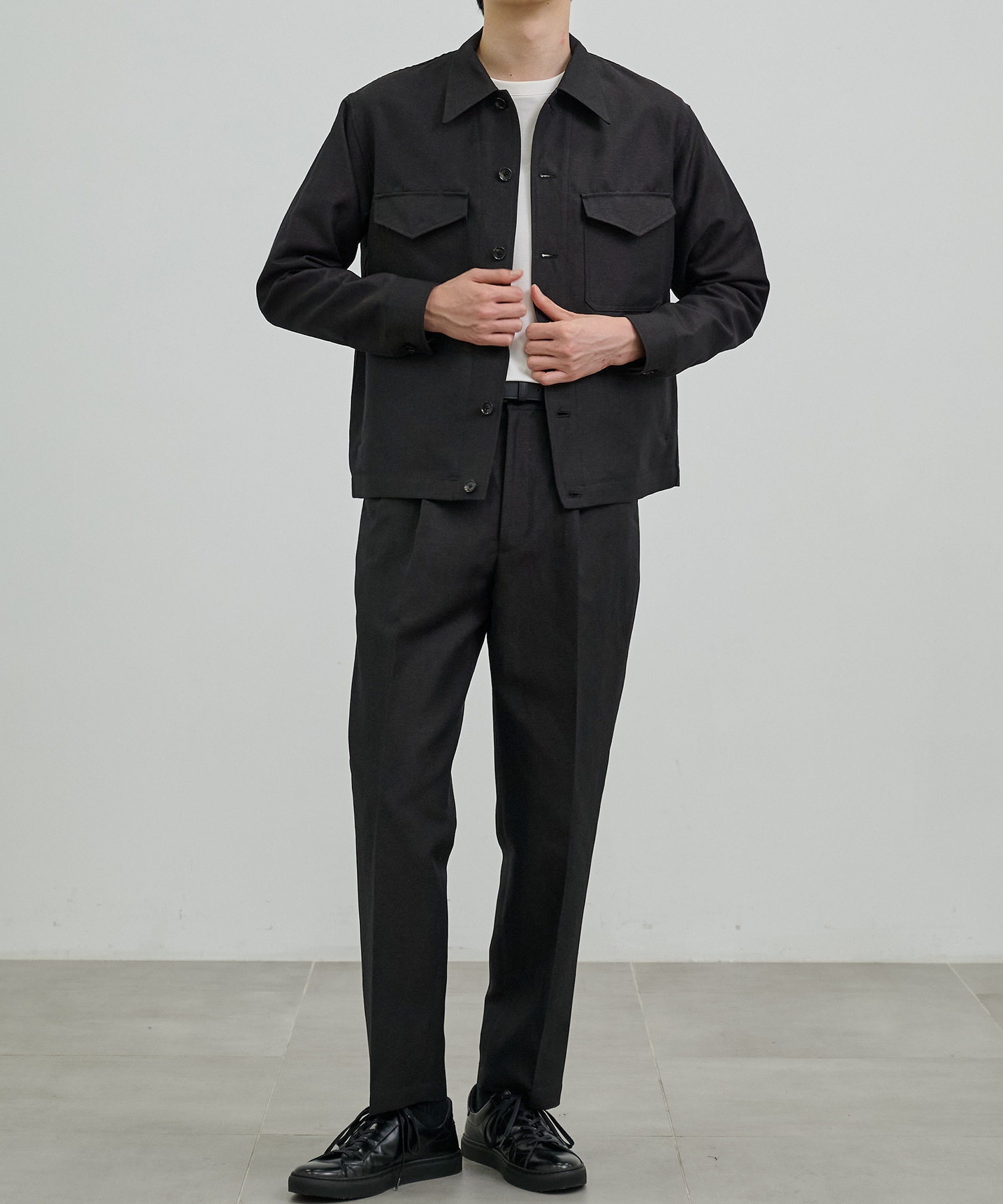 WOOL LINEN 1タックスラックス