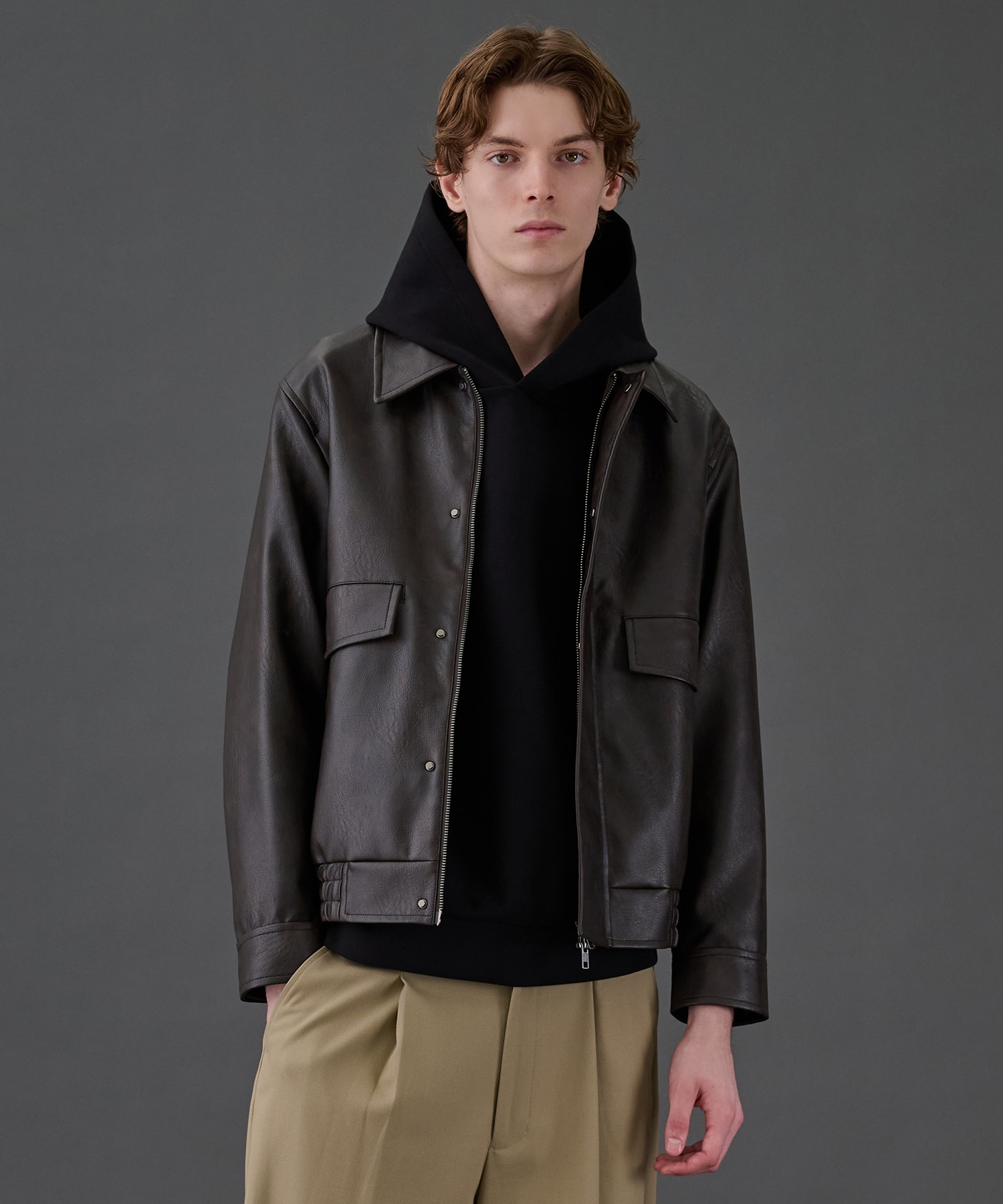 VINTAGE LEATHER ブルゾン