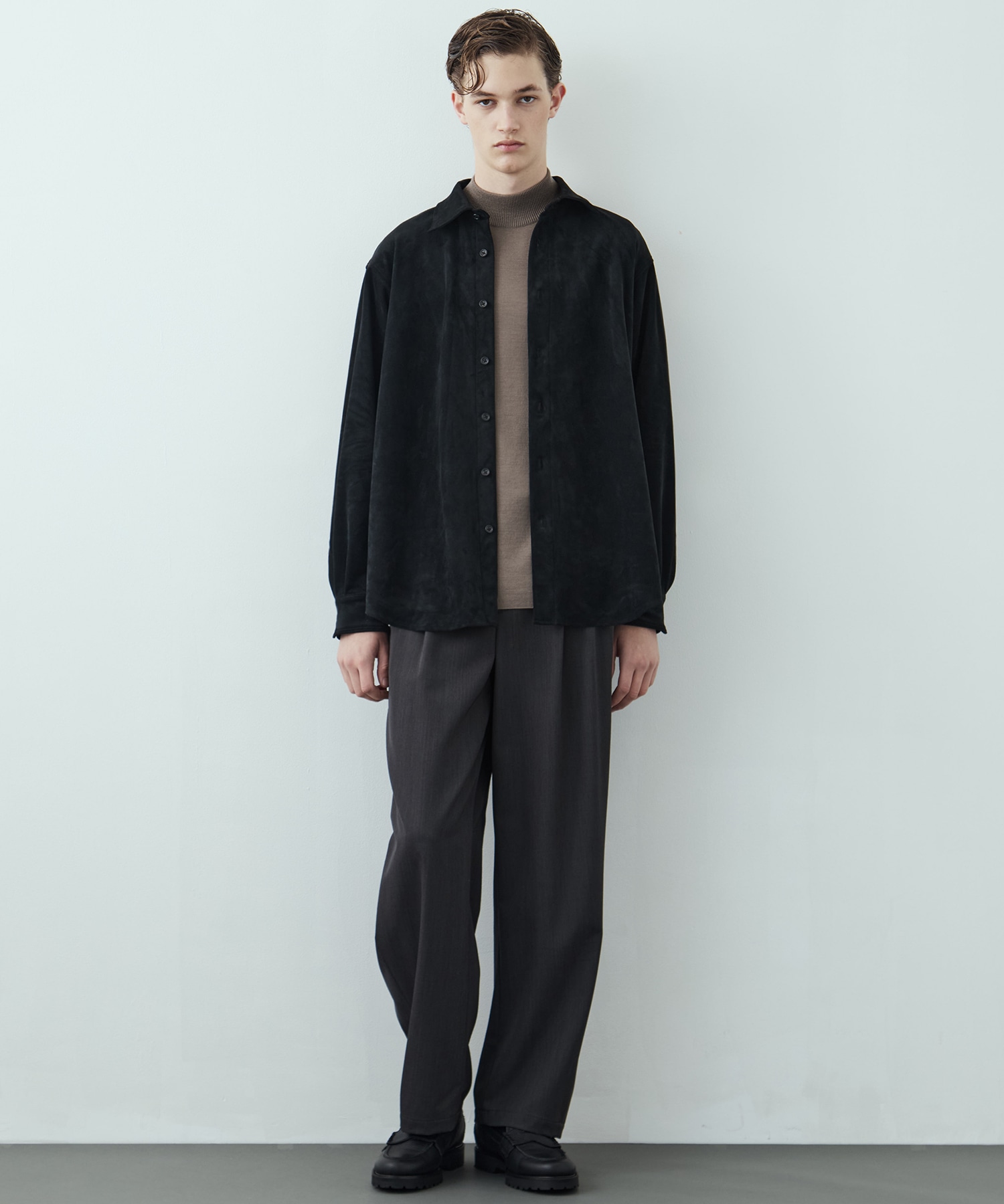 FEATHER SUEDE ロングスリーブシャツ