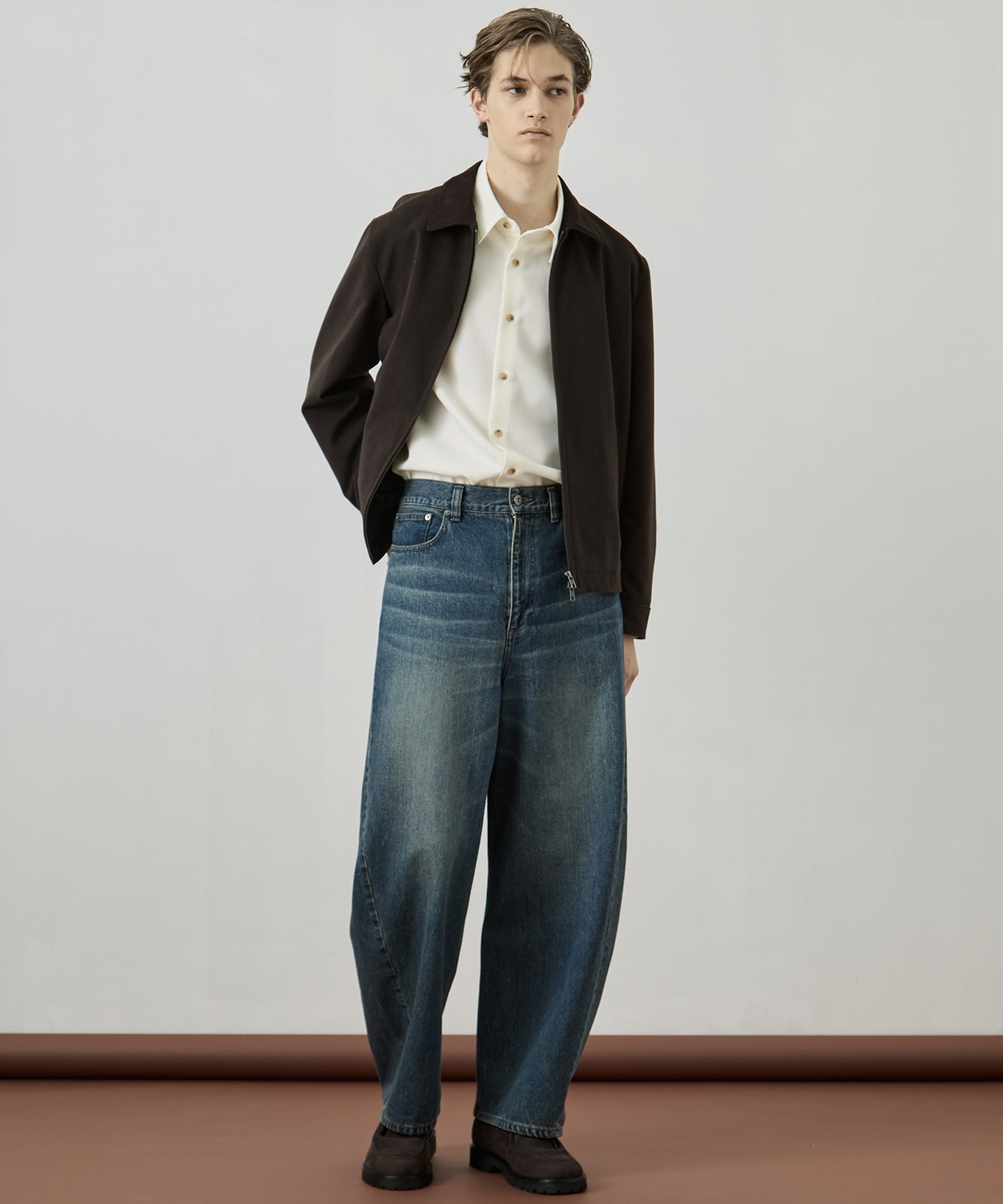 MICRO SUEDE ジップブルゾン