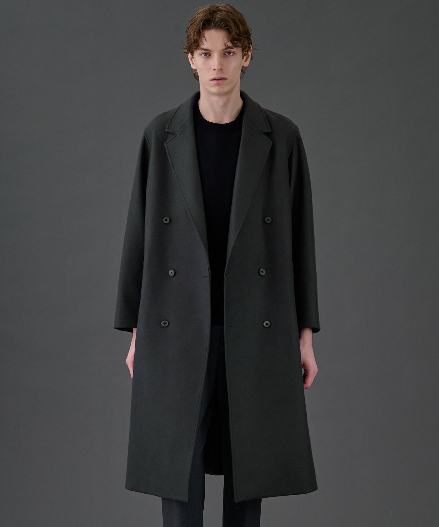 UNITED TOKYO Super140’sメルトンダブルチェスター 超撥水 SUPER 140's ダブルチェスターコート(1 DARK GREY