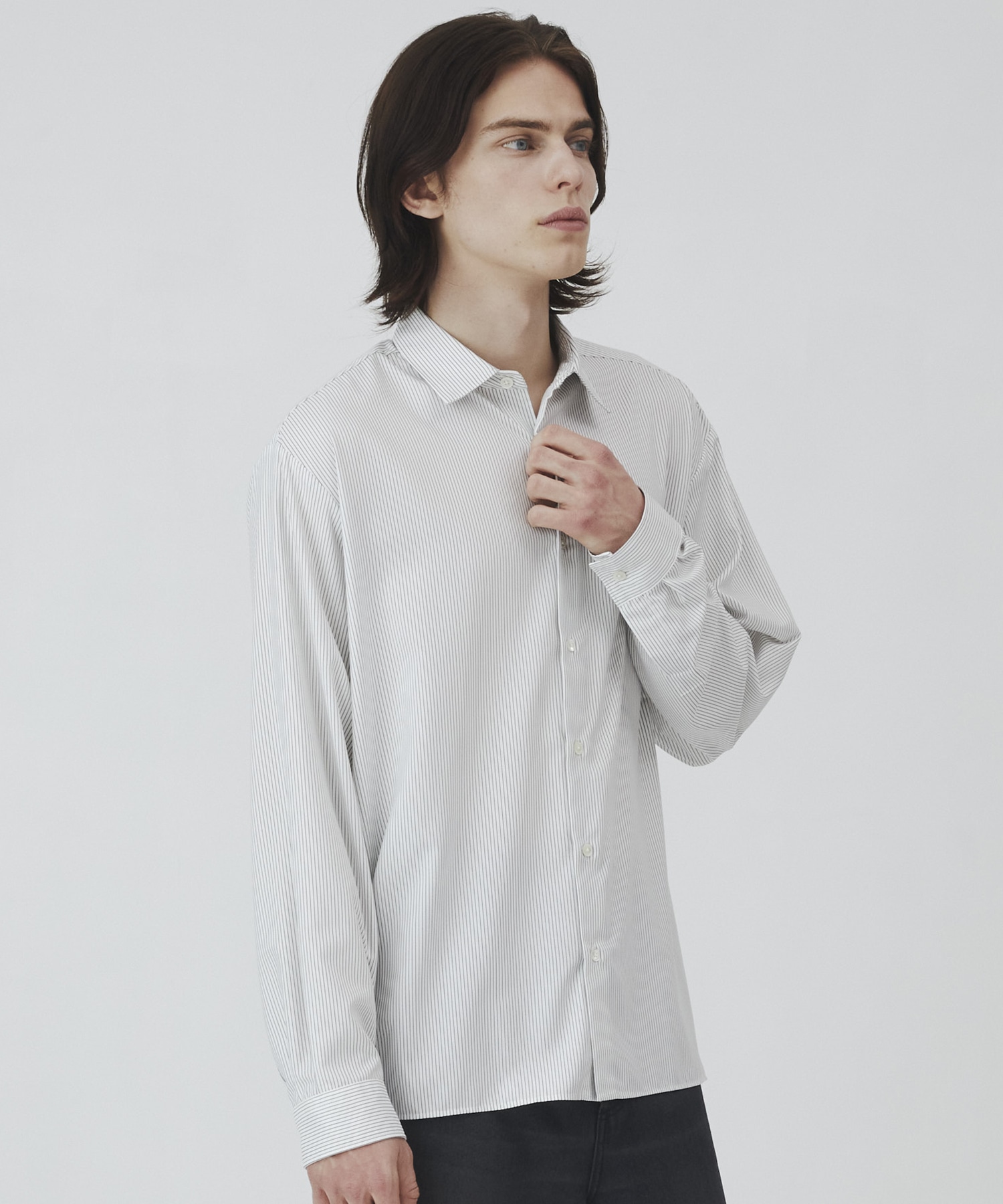 〈WEB限定｜再入荷なし〉DRY RAYON ストライプリラックスシャツ