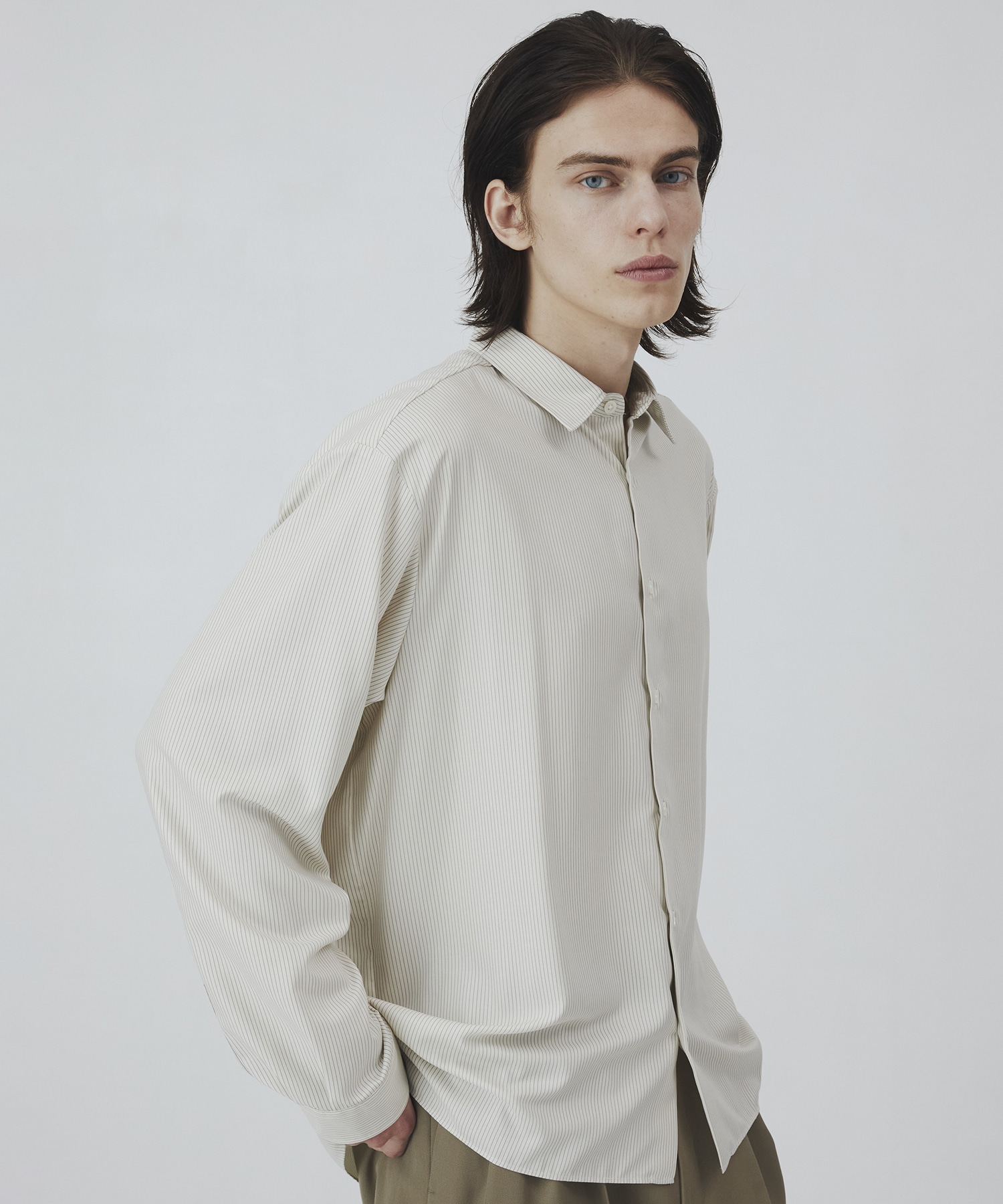 〈WEB限定｜再入荷なし〉DRY RAYON ストライプリラックスシャツ