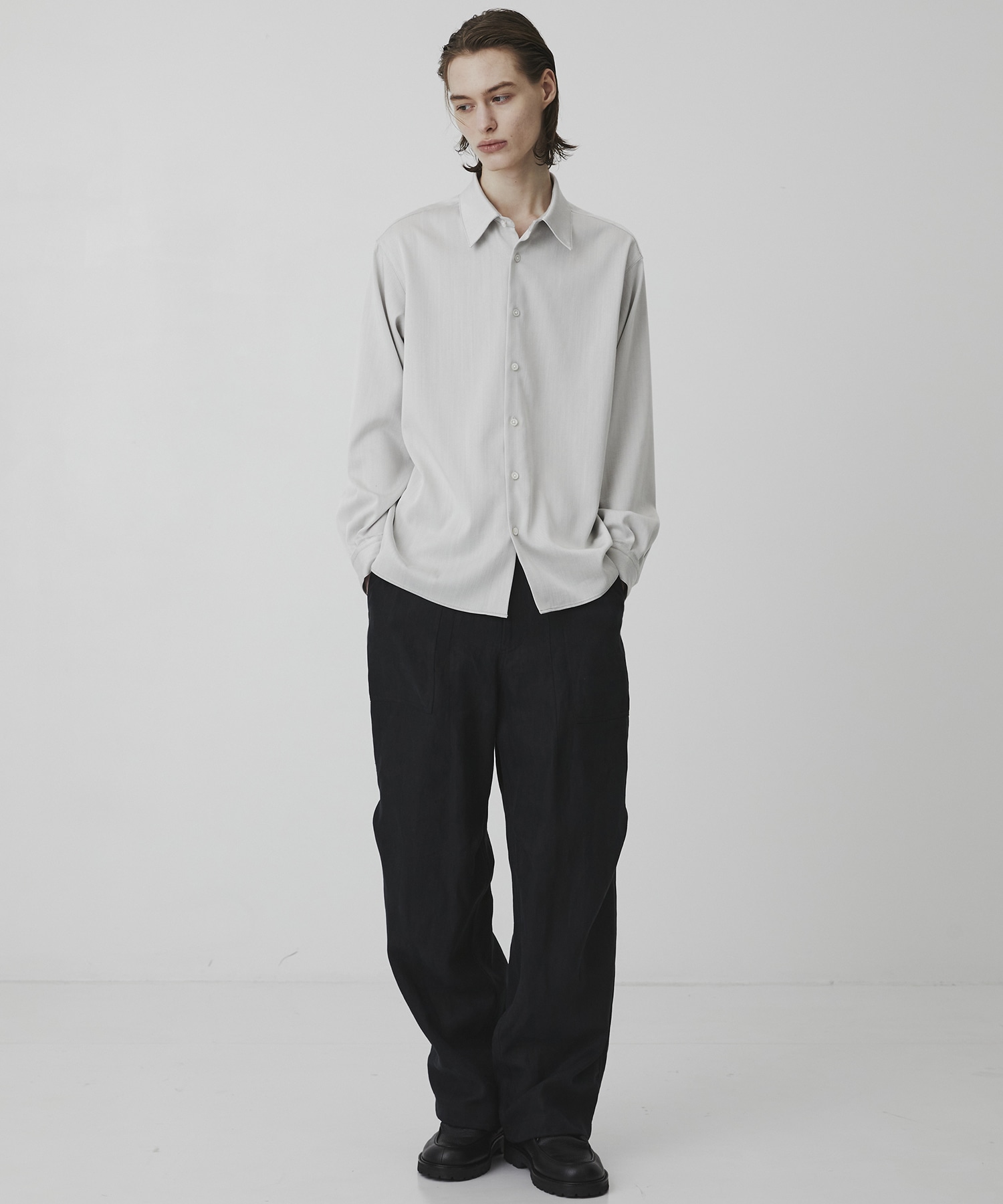 スラブシャンブレー デニムシャツ