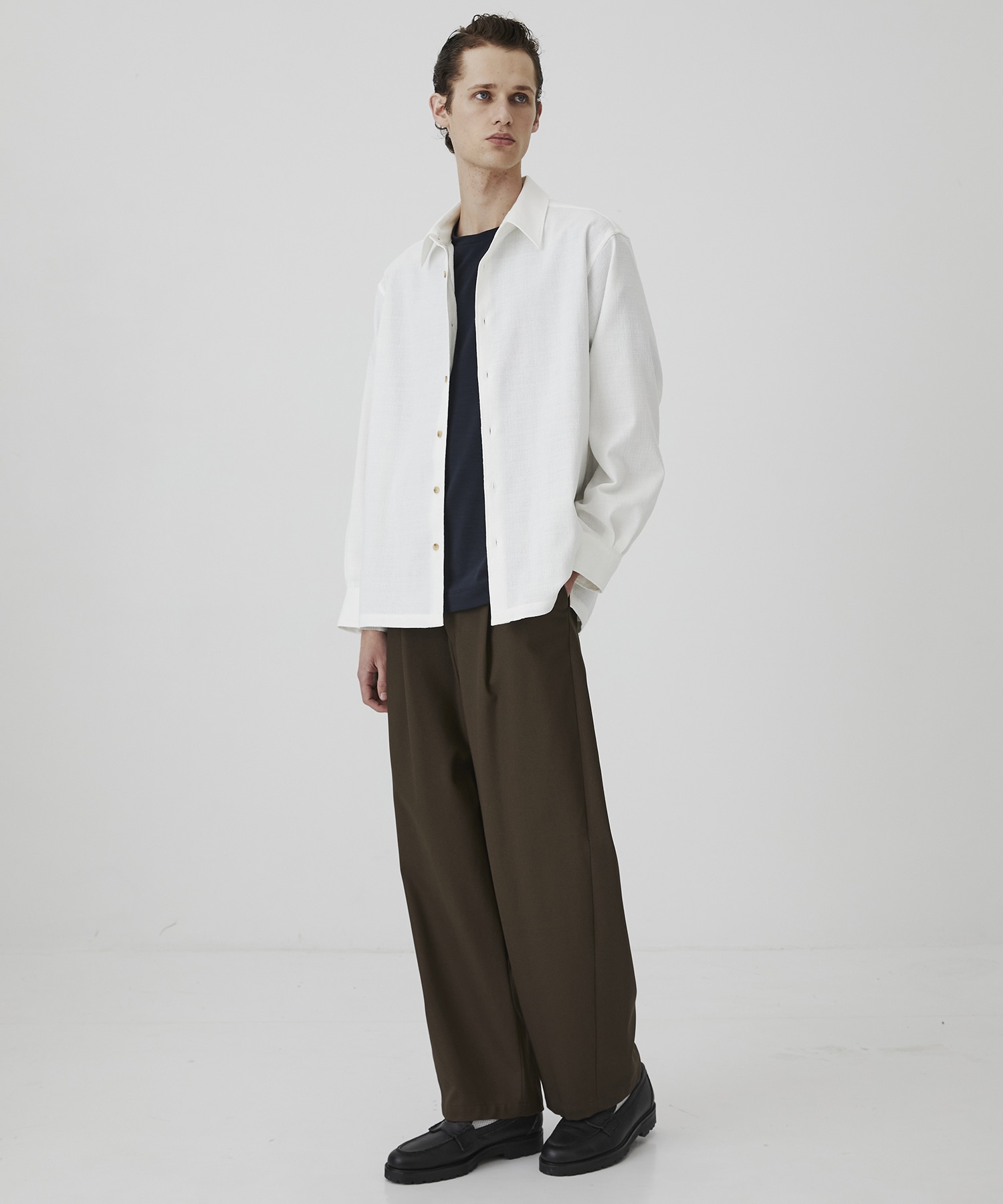 ライトツイード ロングスリーブシャツ