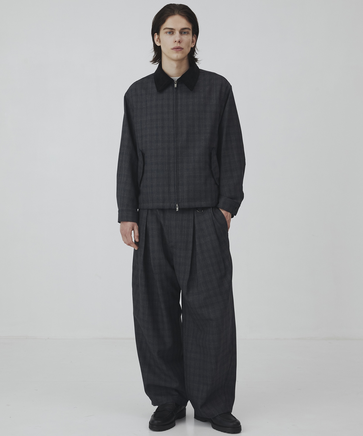 〈2026SS｜数量限定〉CUBA CHECK 2タックワイドパンツ