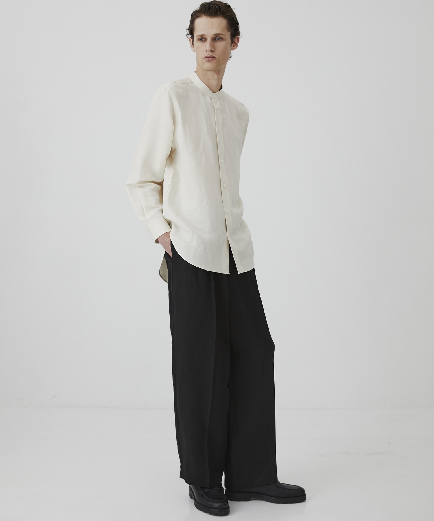 VINTAGE SILK LINEN 3タックスラックス