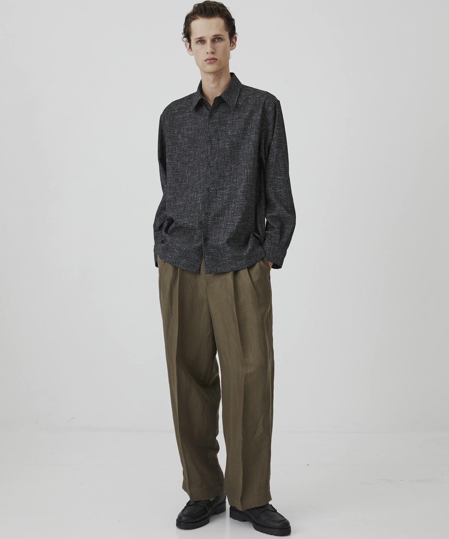 VINTAGE SILK LINEN 3タックスラックス