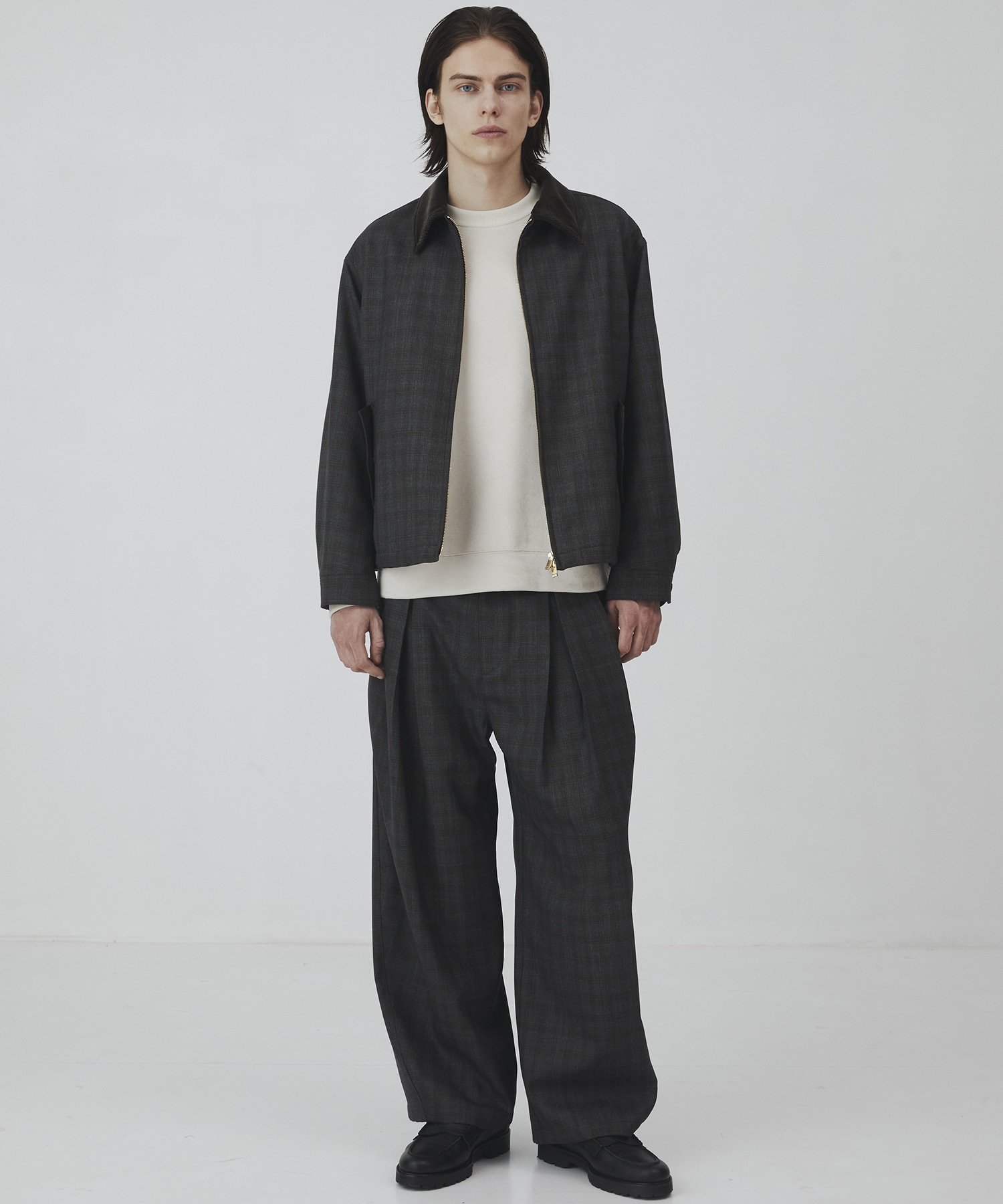 〈2026SS｜数量限定〉CUBA CHECK ハリントンブルゾン