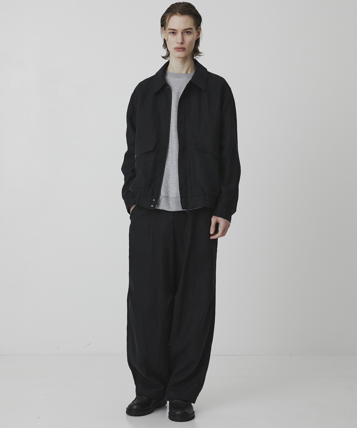 〈2026SS｜残りわずか｜再入荷なし〉HEMP SUEDE フライトジップブルゾン