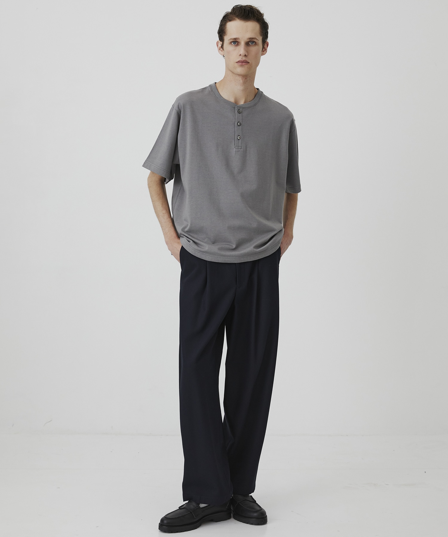 ALBINI CASHMERE×SEA ISLAND COTTON HENRY TEE