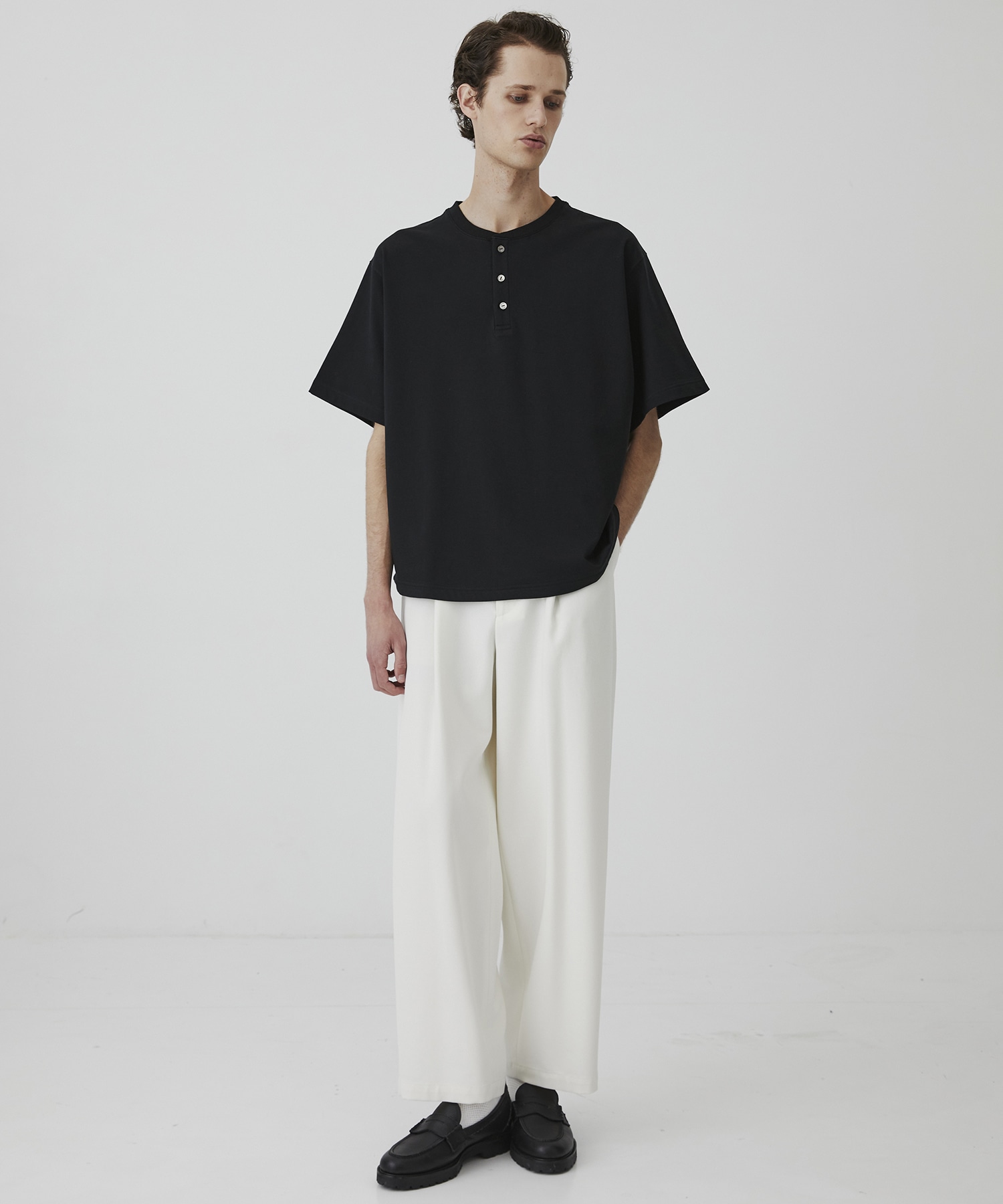 ALBINI CASHMERE×SEA ISLAND COTTON HENRY TEE