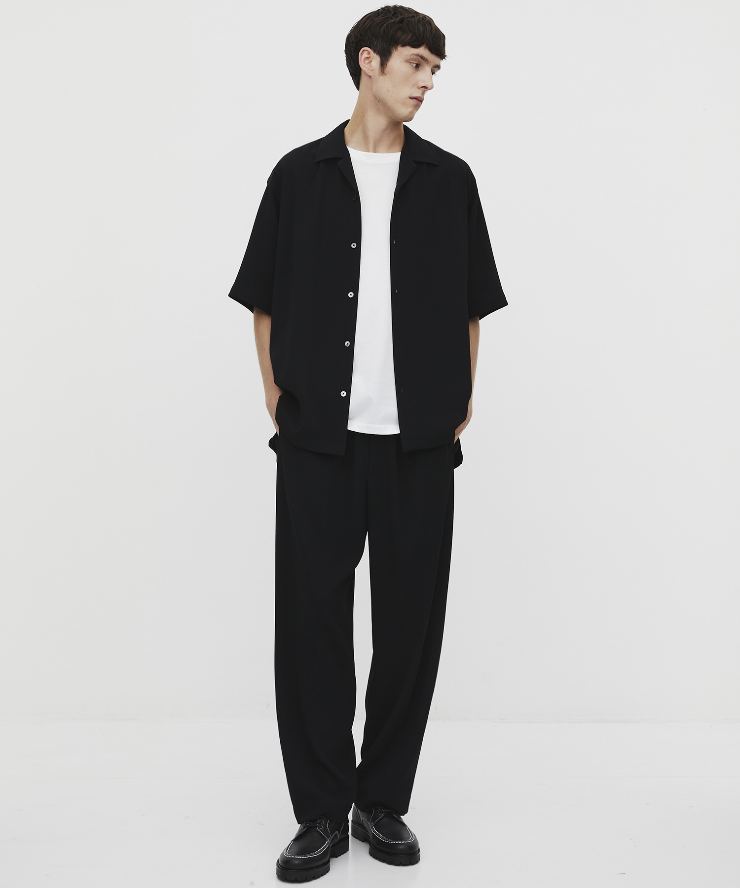 COLD DRY PLEATS オープンカラーシャツ