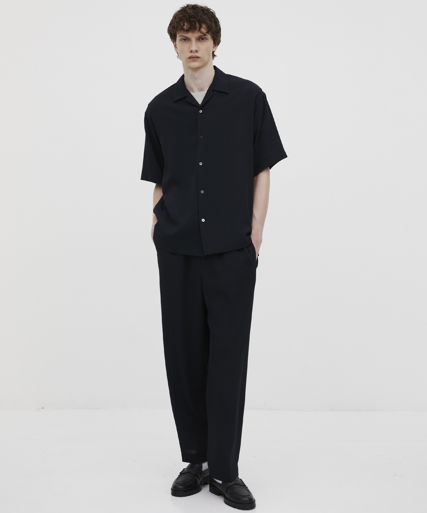 COLD DRY PLEATS オープンカラーシャツ