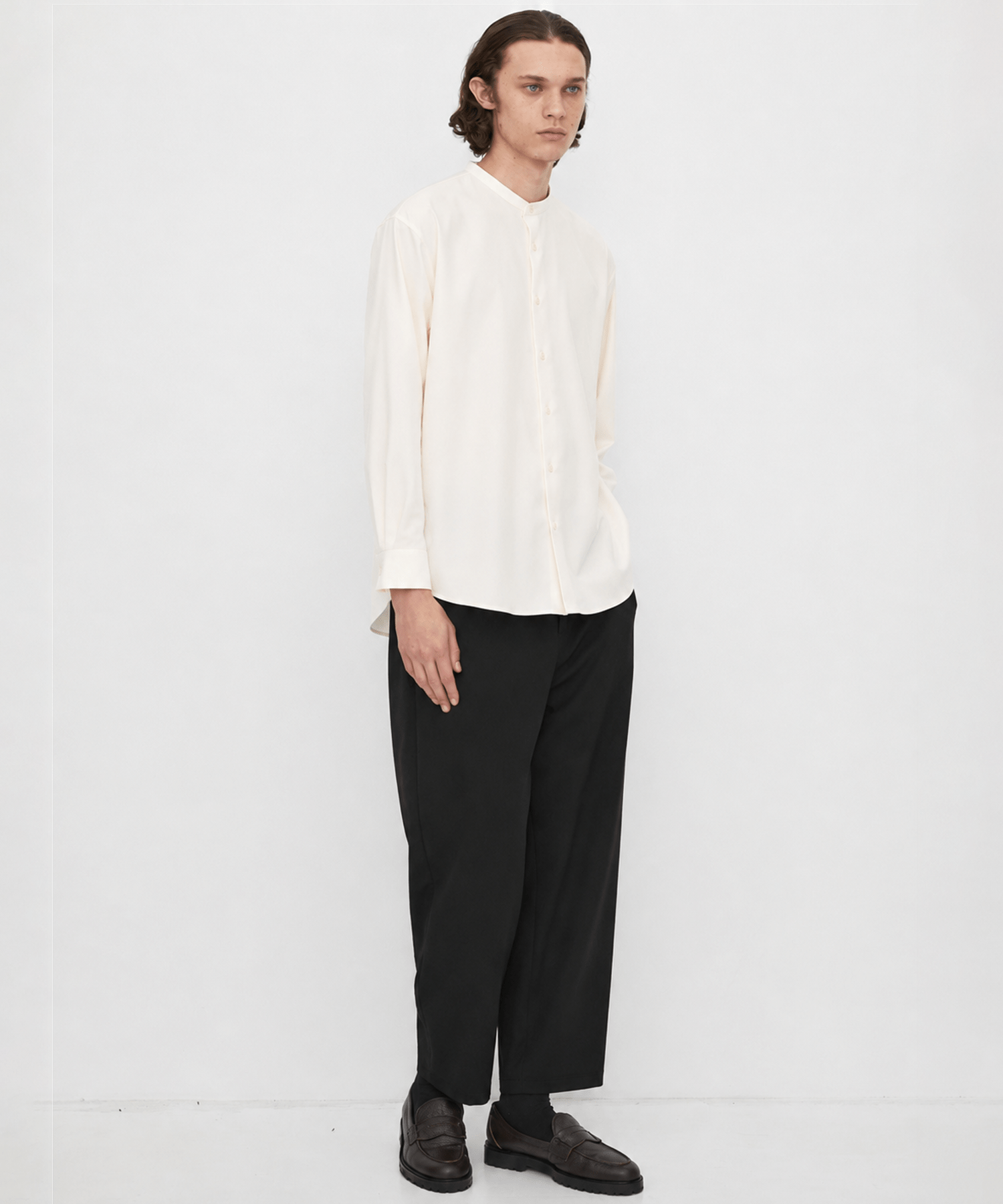 〈WEB限定｜先行予約〉Dry Twist バンドカラーシャツ