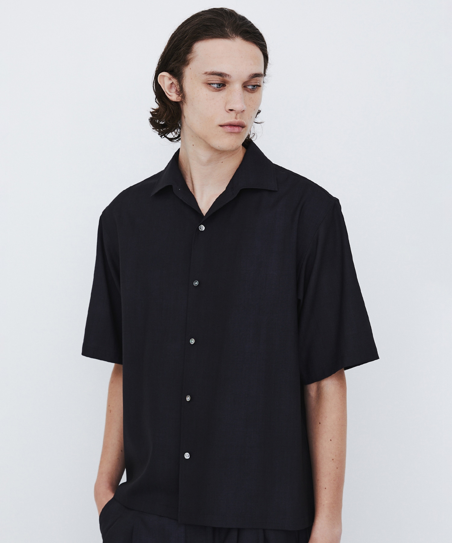 アーバンダイウール イタリアンカラーシャツ S/S