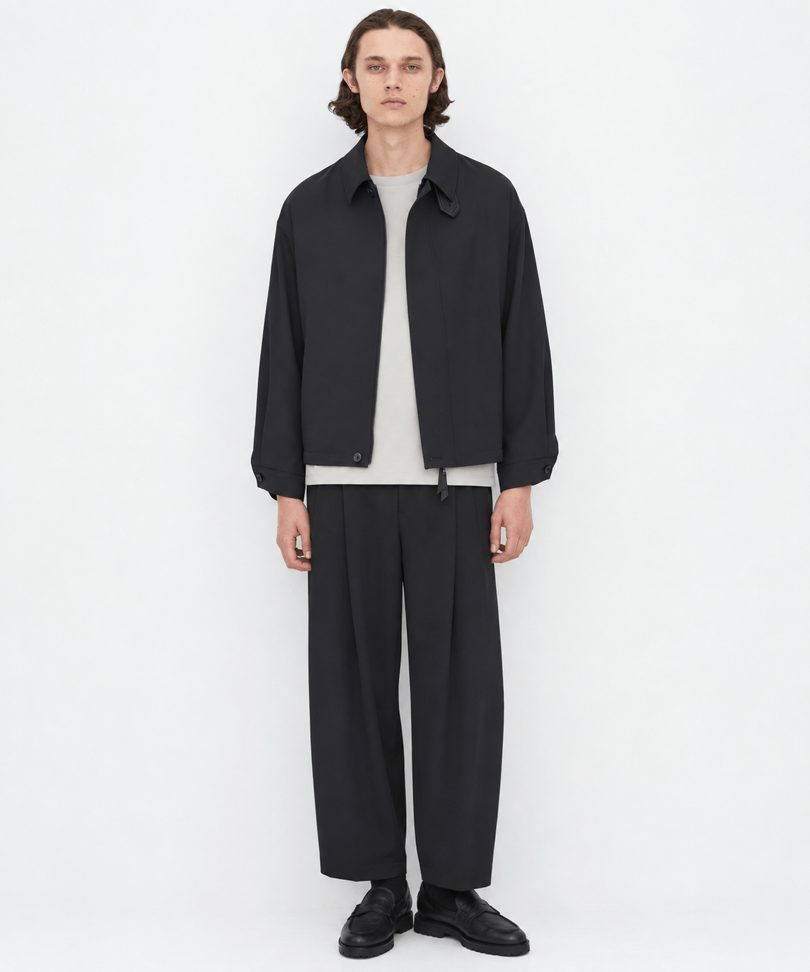 超撥水 SUPER 120's WOOL GABARDINE 2タックバレルパンツ