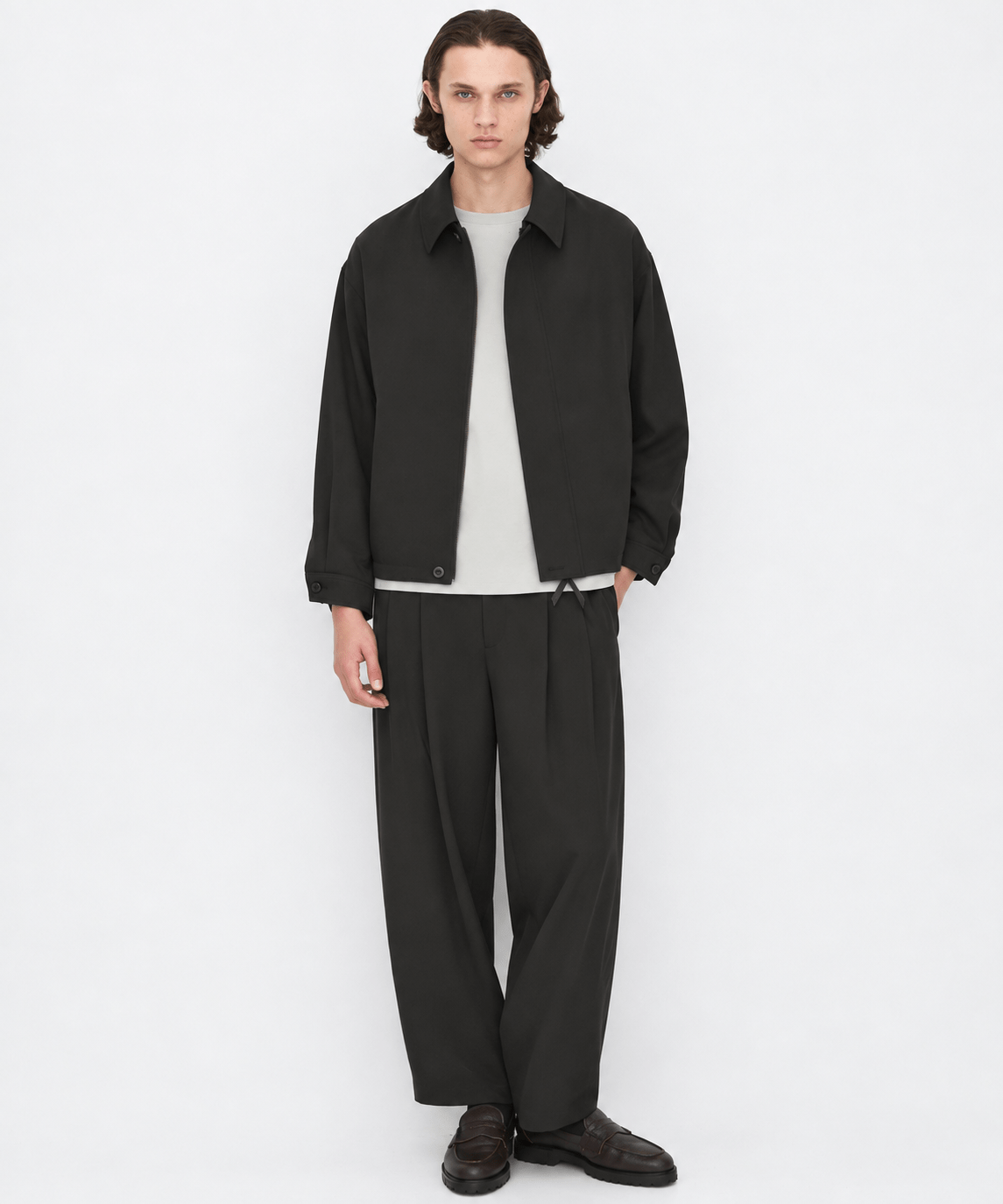 超撥水 SUPER 120's WOOL GABARDINE 2タックバレルパンツ