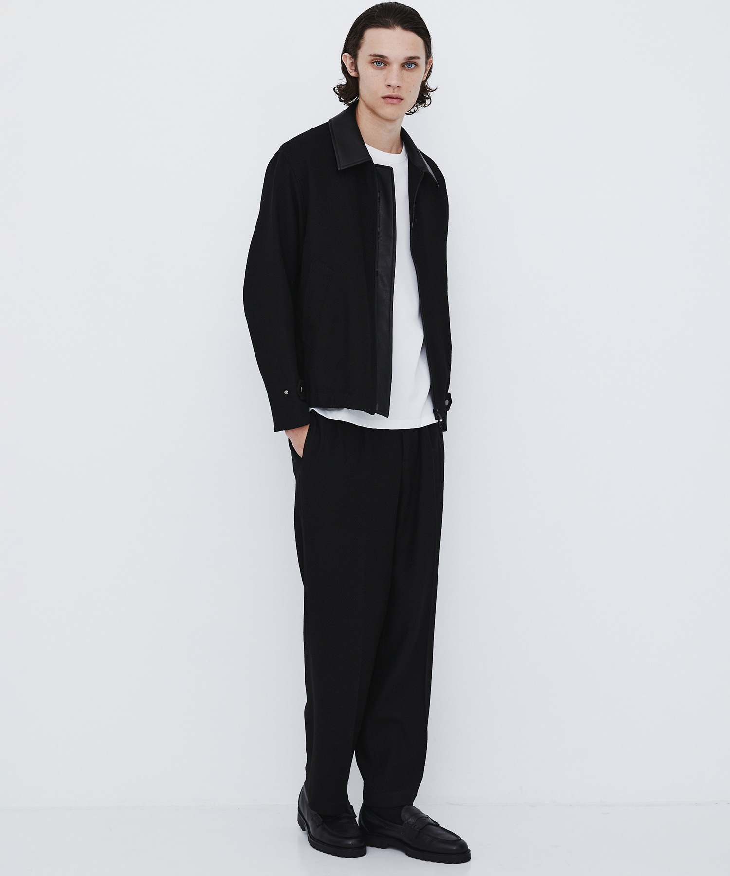 〈数量限定〉カルゼツイード 2タックワイドスラックス
