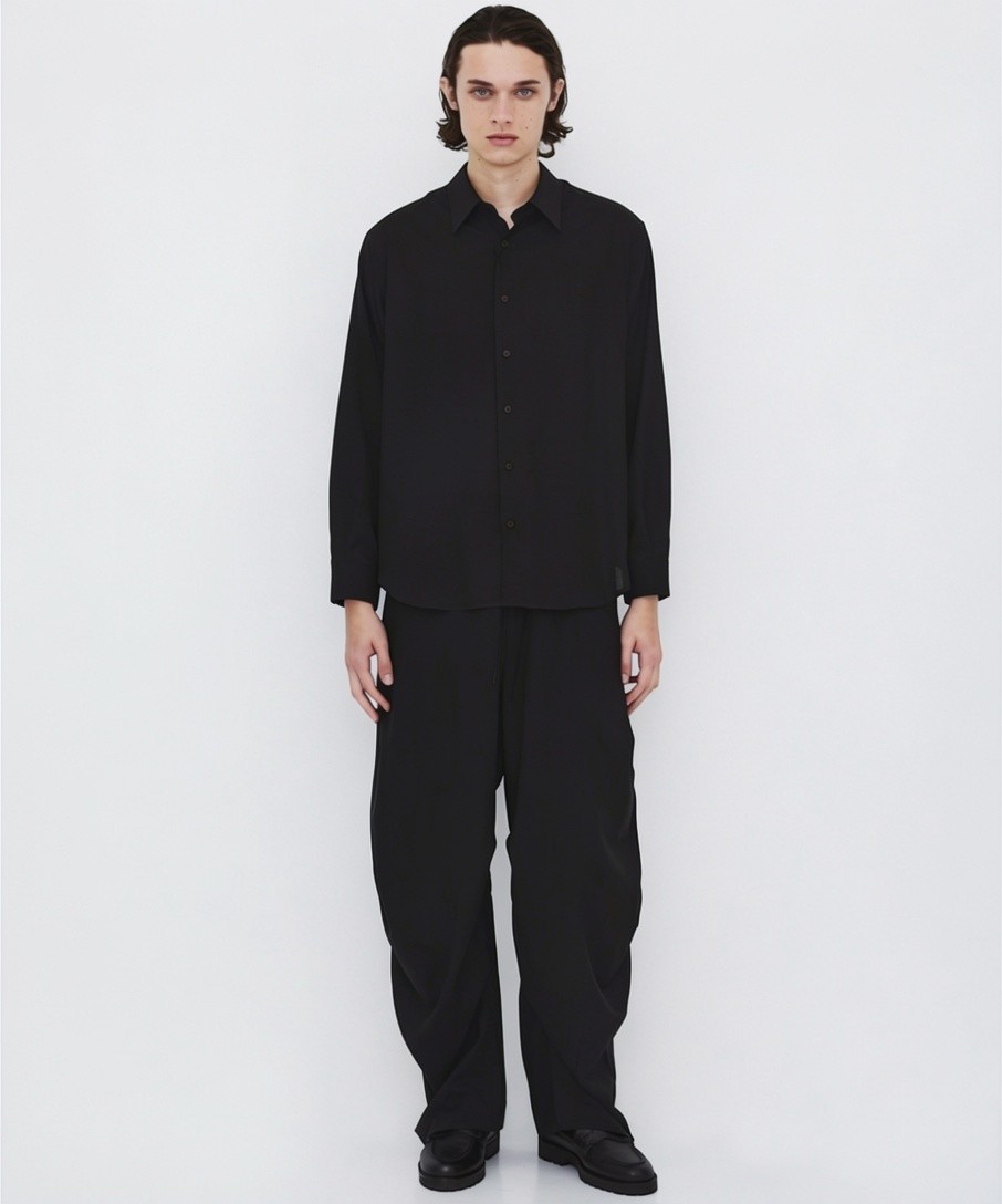 WOOL NYLON RIPSTOP ワイドパラシュートパンツ