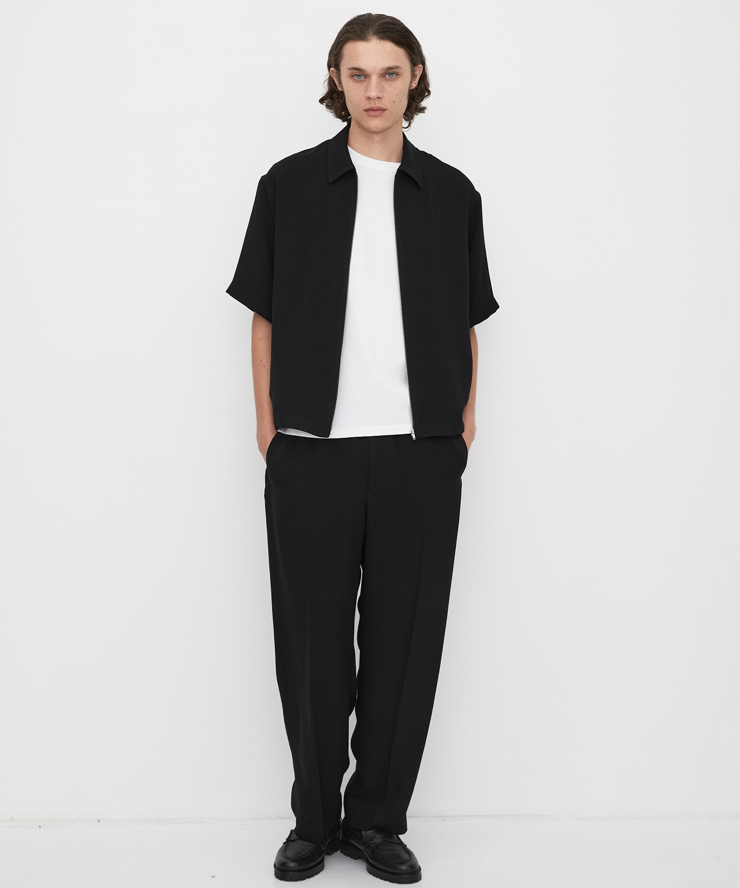 MODERN SILK LINEN ショートスリーブブルゾン