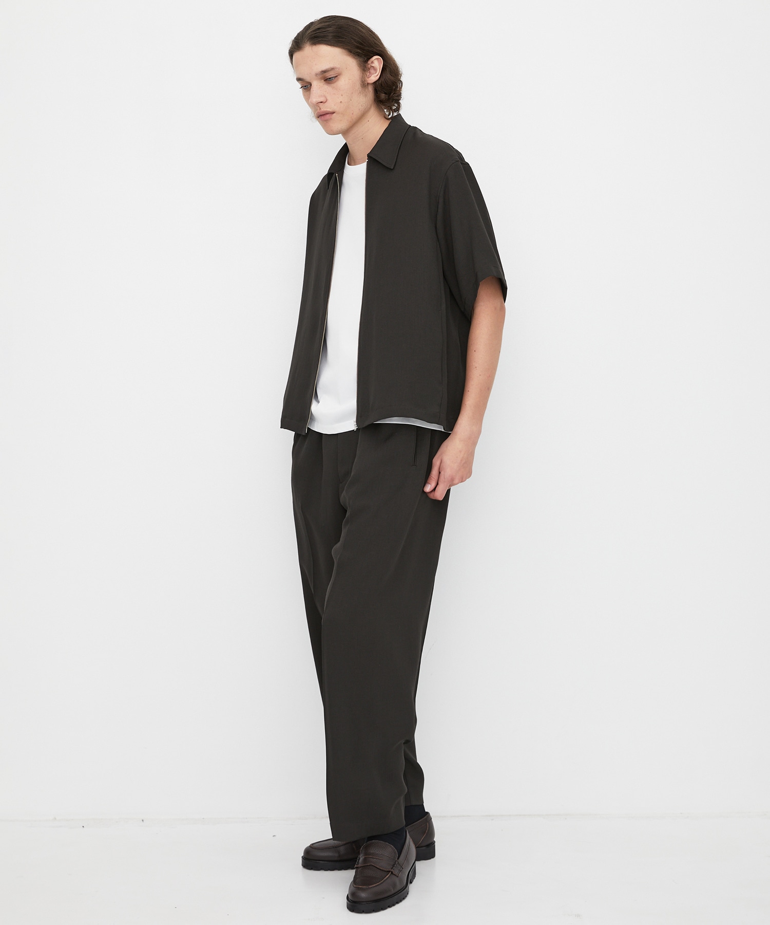 MODERN SILK LINEN ショートスリーブブルゾン