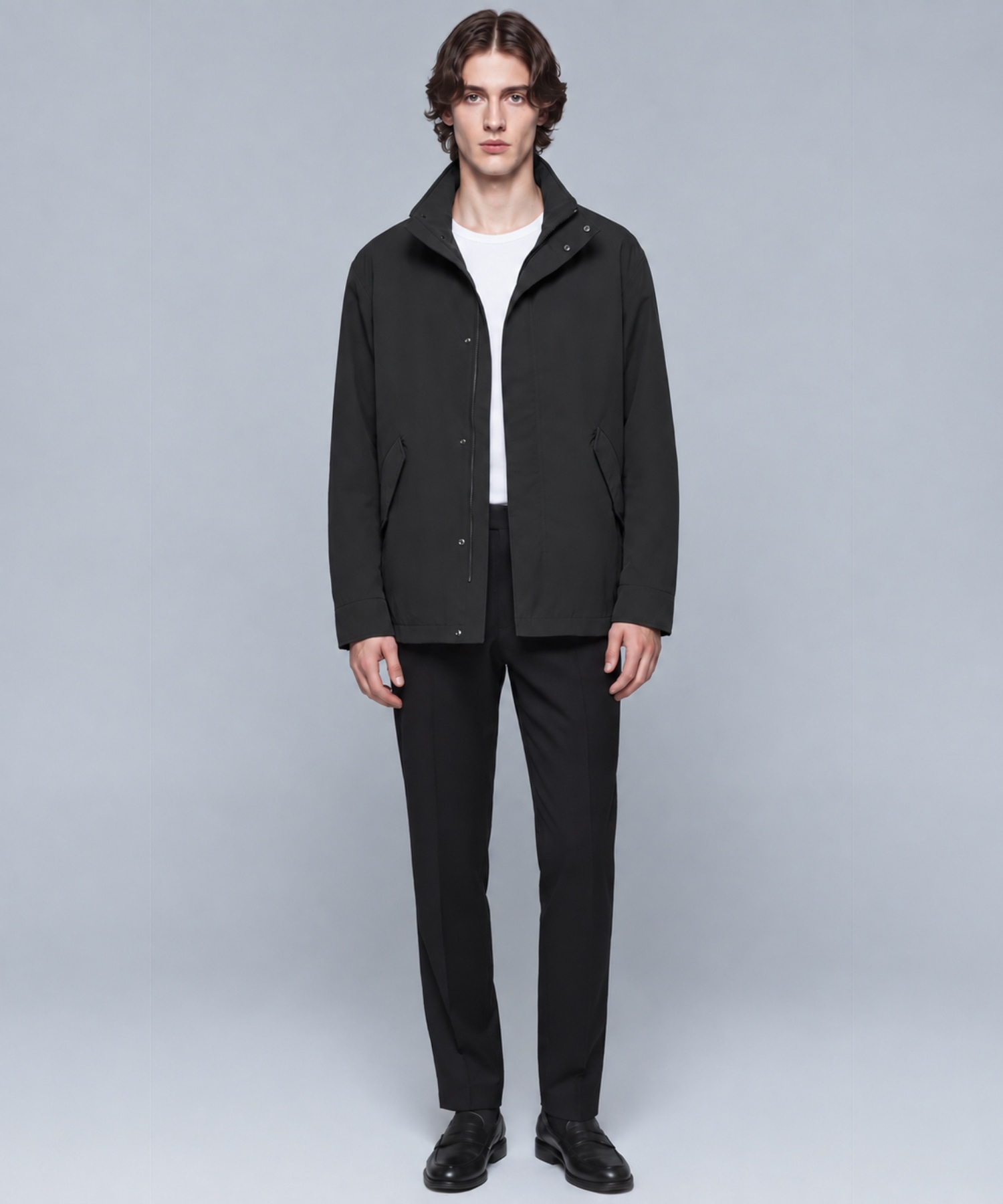 FEATHER NYLON ショートモッズコート