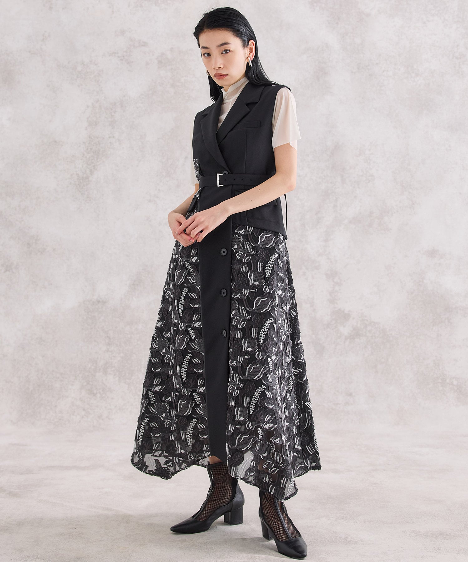 ブルックジャガードワンピース(1 BLACK): : ウィメンズ｜UNITED TOKYO 