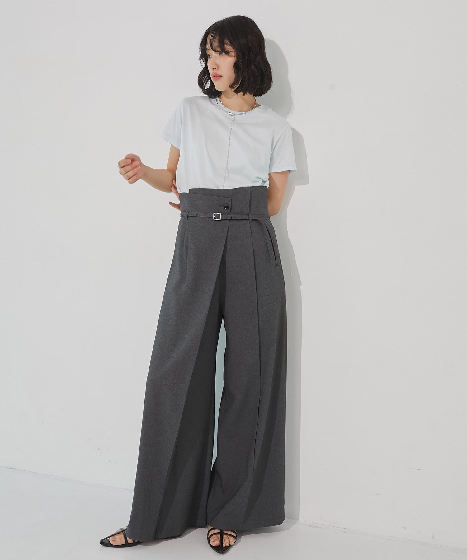 HAKAMAラップワイドパンツ