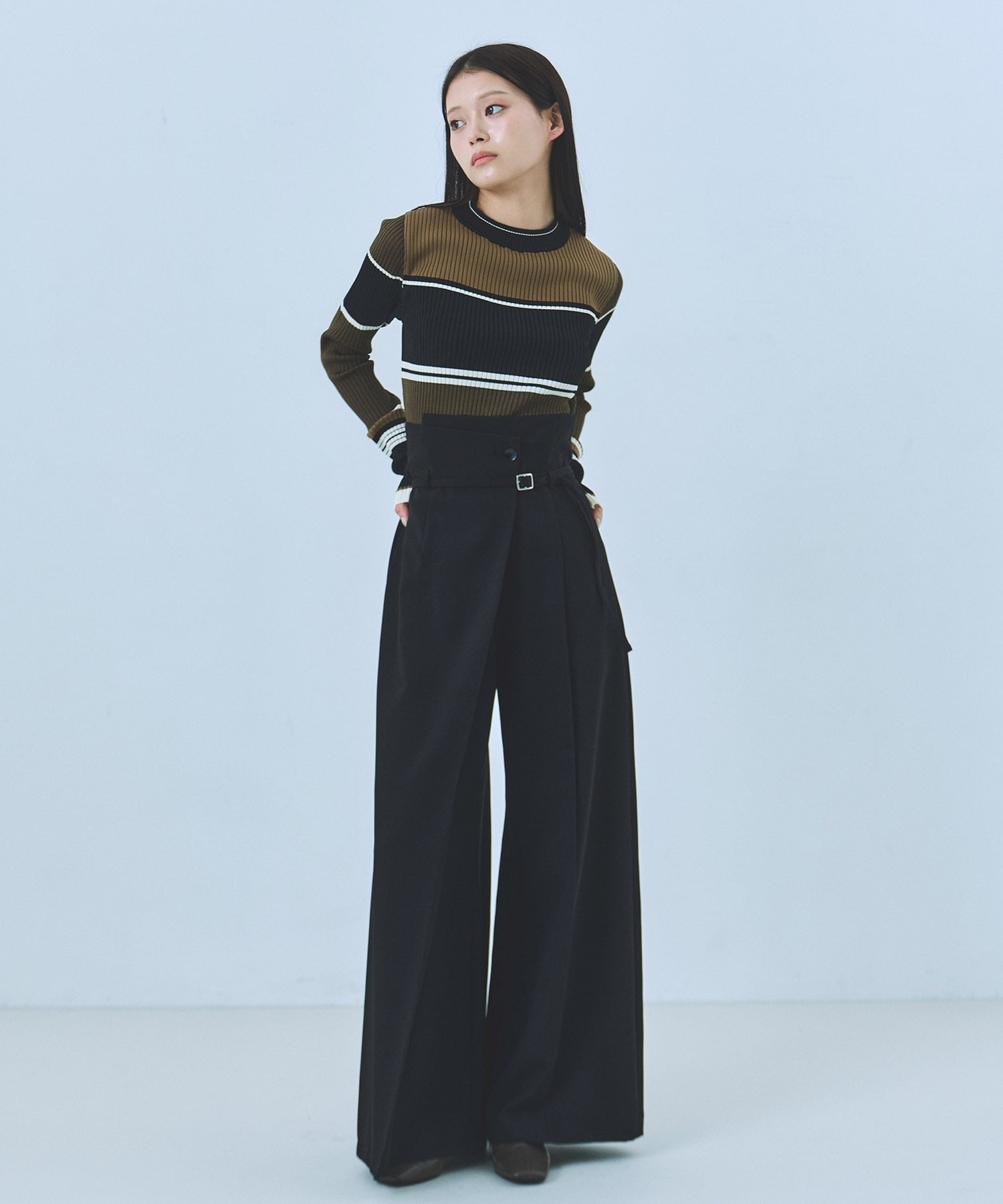 HAKAMAラップワイドパンツ