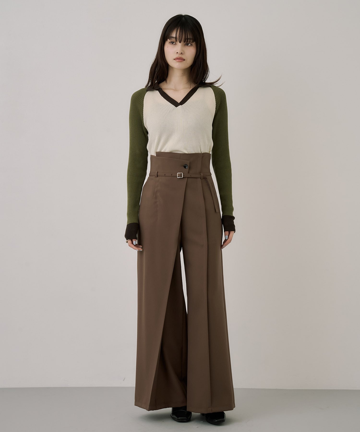 〈残りわずか〉HAKAMAラップワイドパンツ