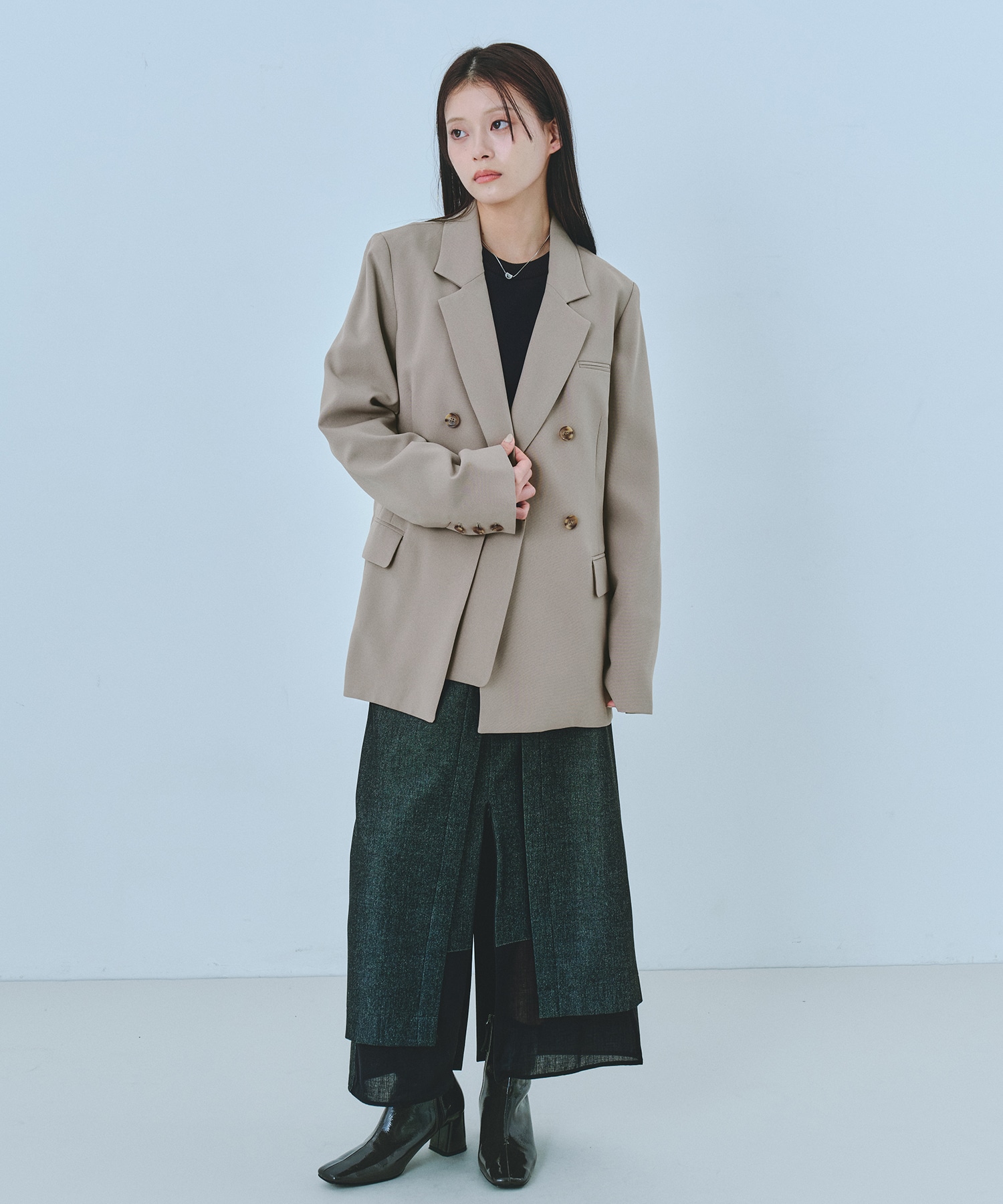 レイヤードカラーテーラードジャケット