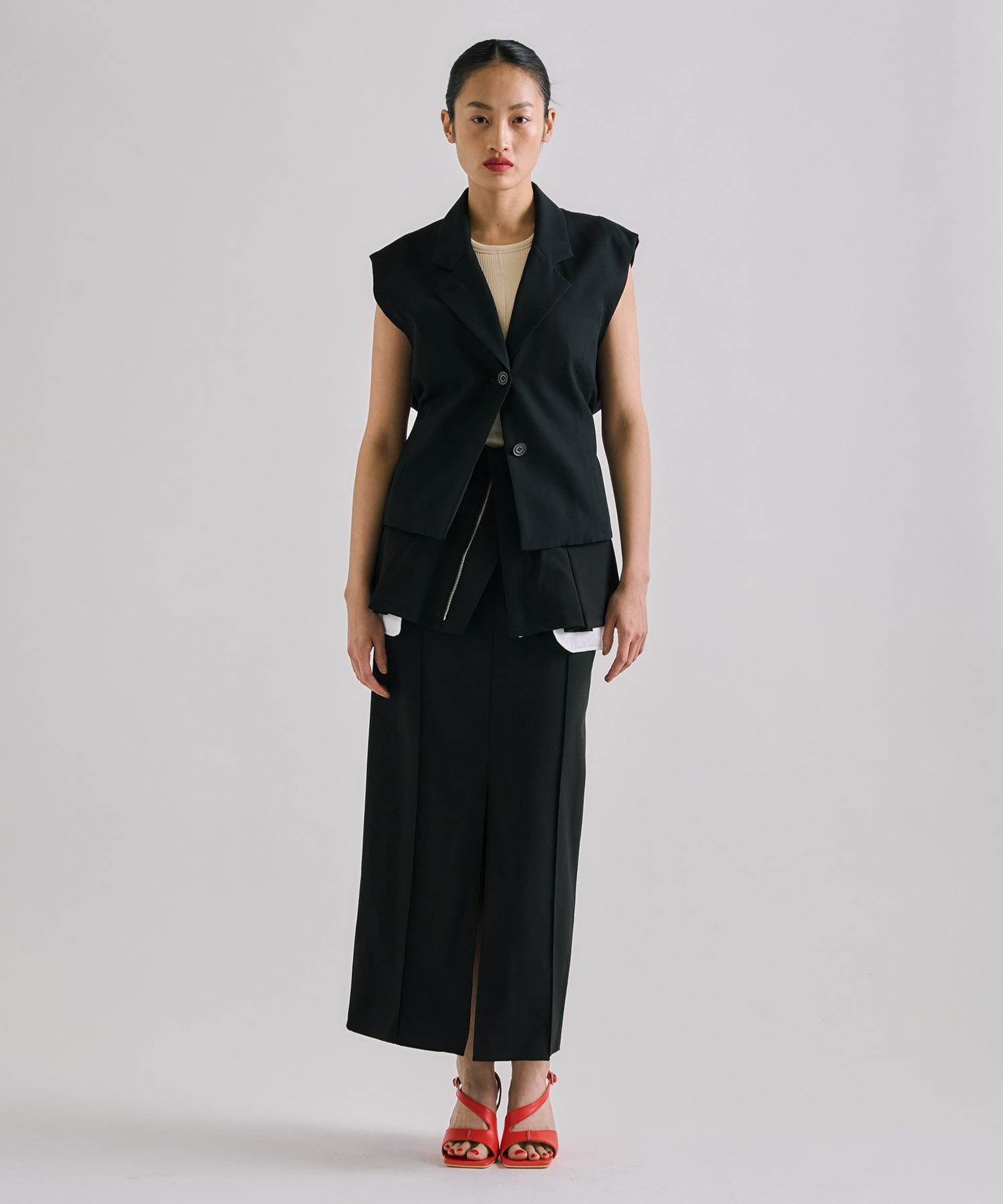 French Sleeve Tailored Gilet