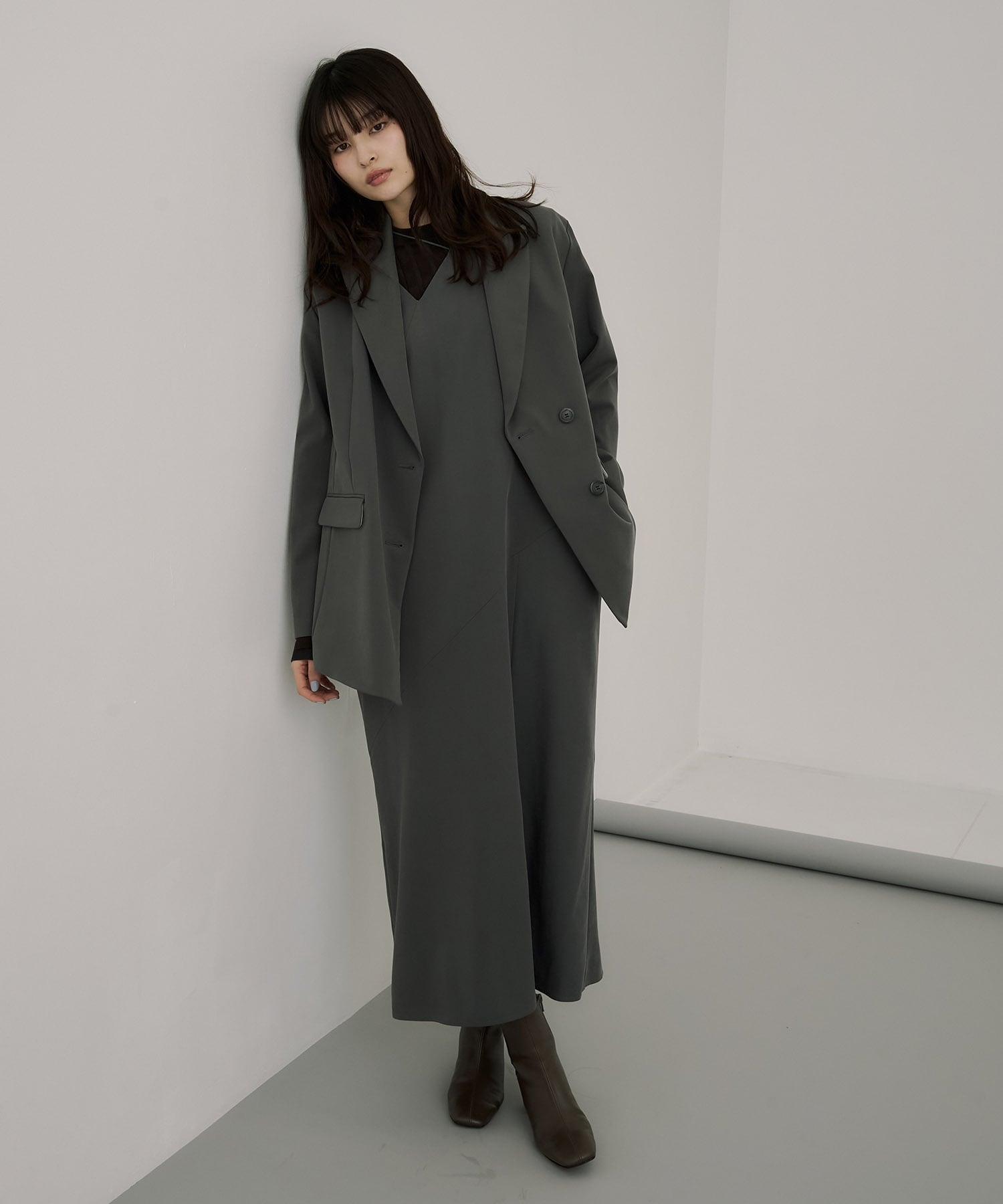 【セットアップ】フィブリルアシメキャミワンピース