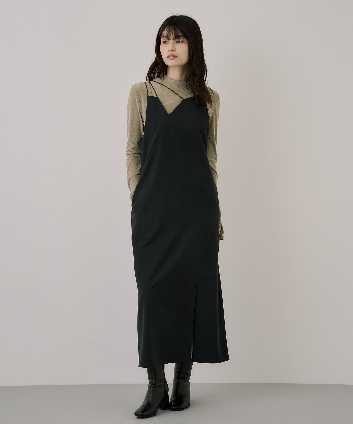 【セットアップ】フィブリルアシメキャミワンピース